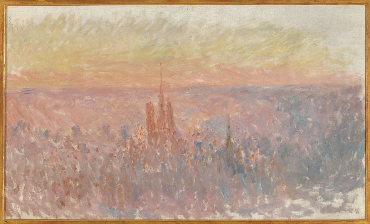 Widok ogólny na miasto Rouen autorstwa Claude Monet