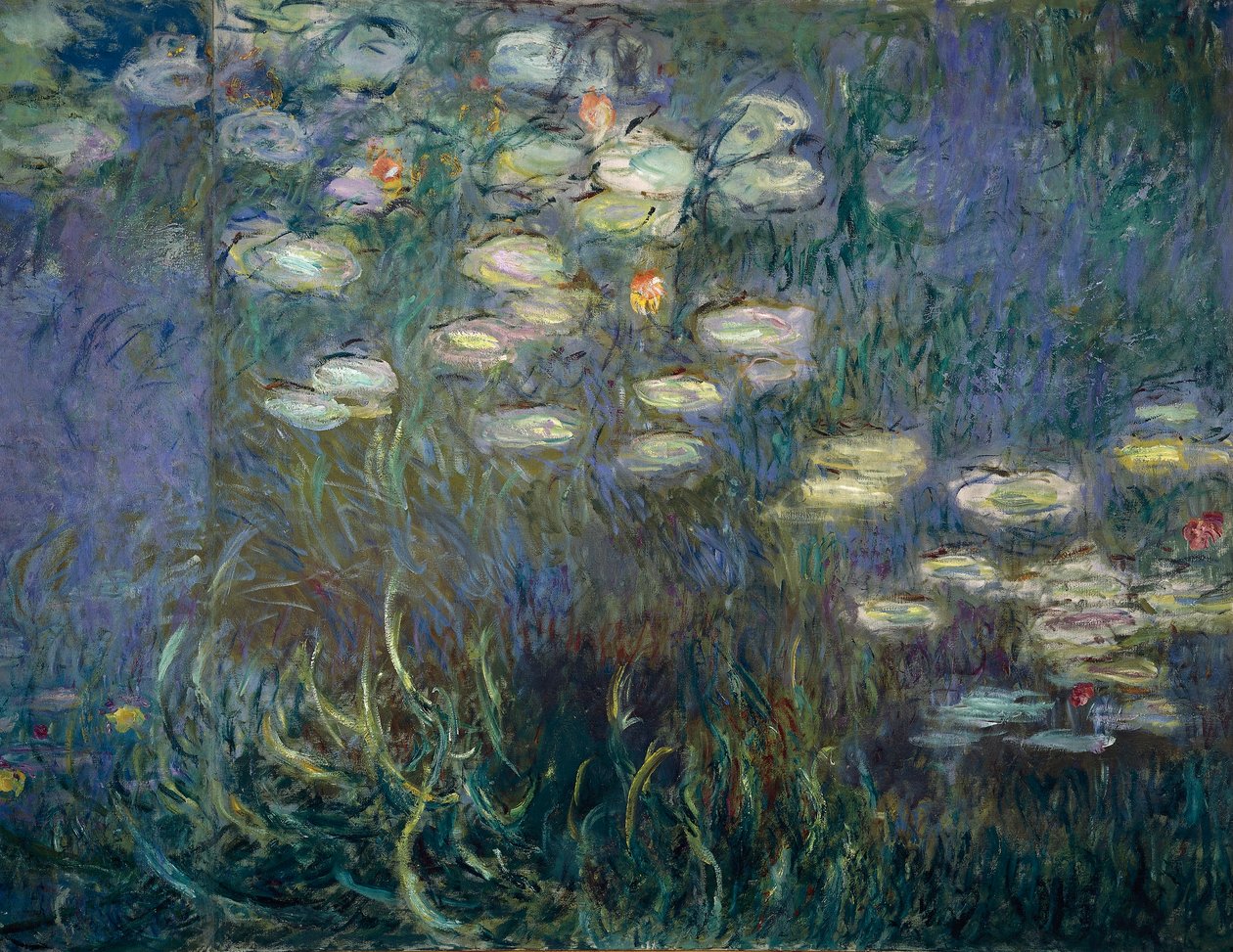 Lilie wodne (detal) (olej na płótnie) autorstwa Claude Monet
