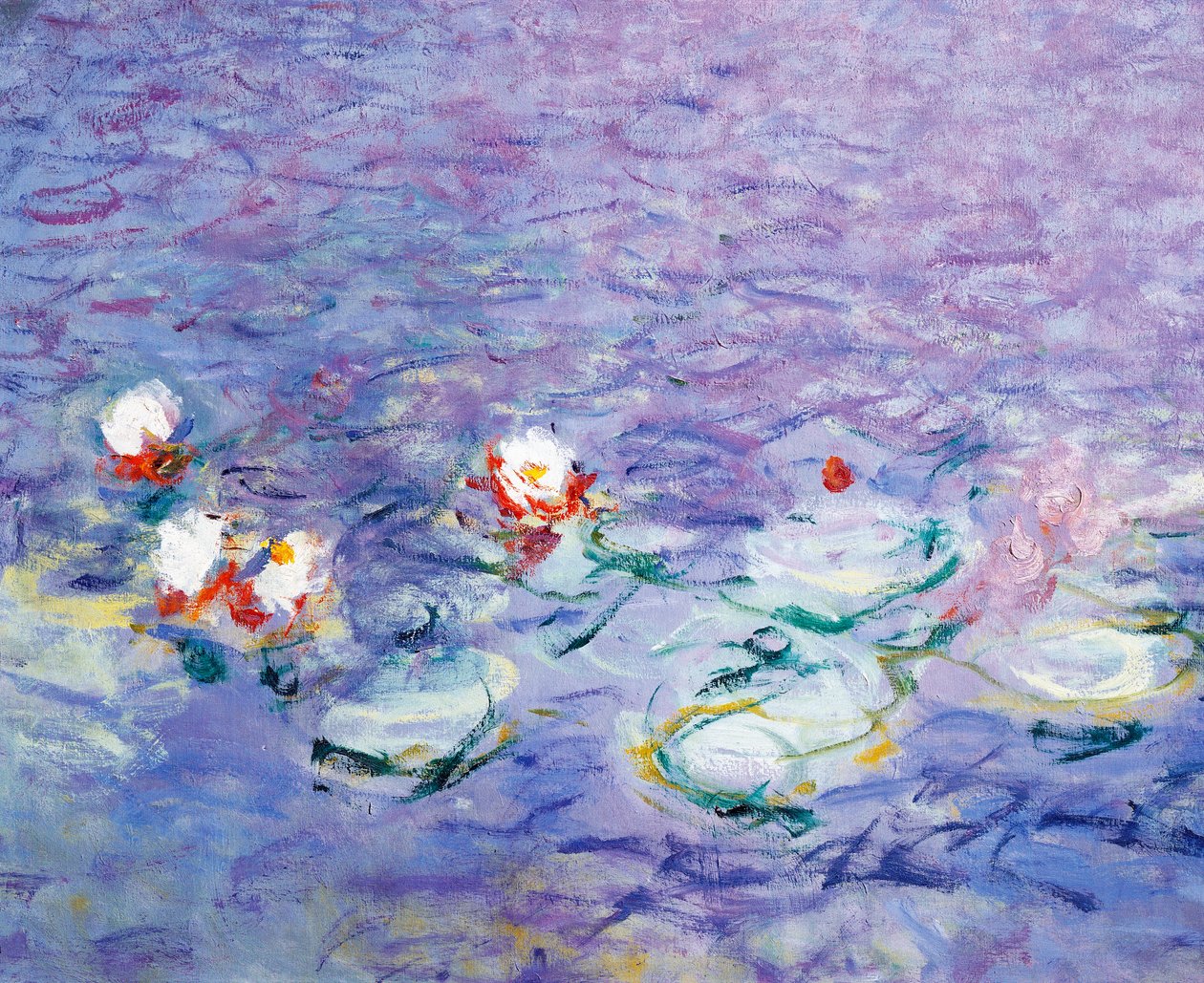 Lilie wodne, Claude Monet, detal autorstwa Claude Monet