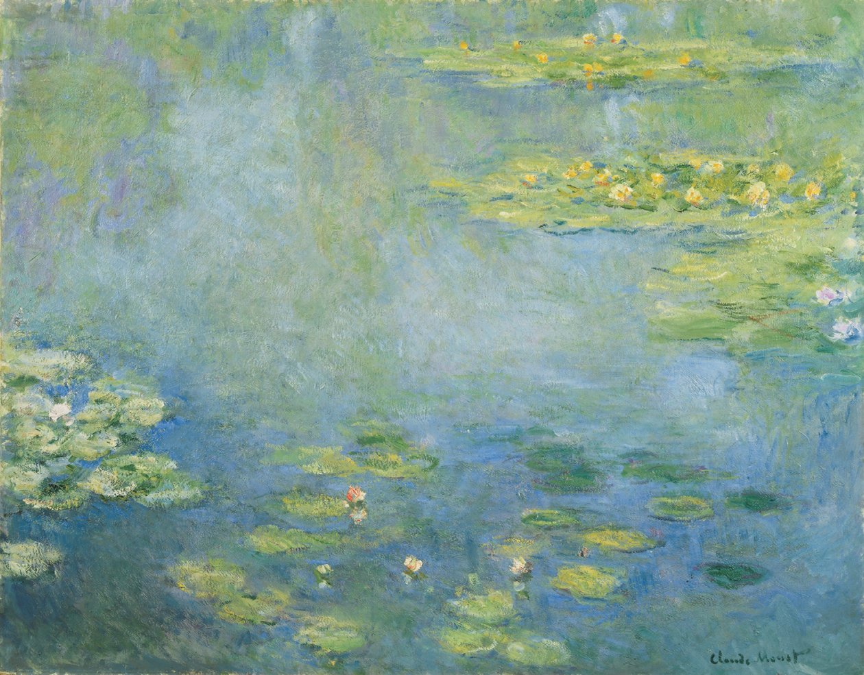 Lilie wodne (olej na płótnie) autorstwa Claude Monet
