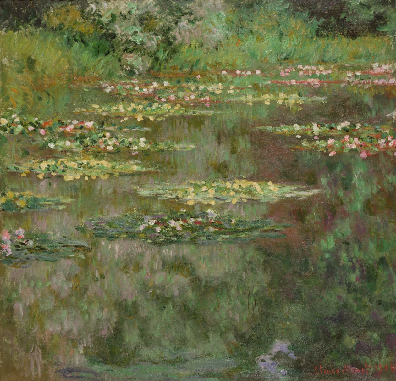 Lilie wodne lub staw nenufarów (nimfy) 1904 (olej na płótnie) autorstwa Claude Monet