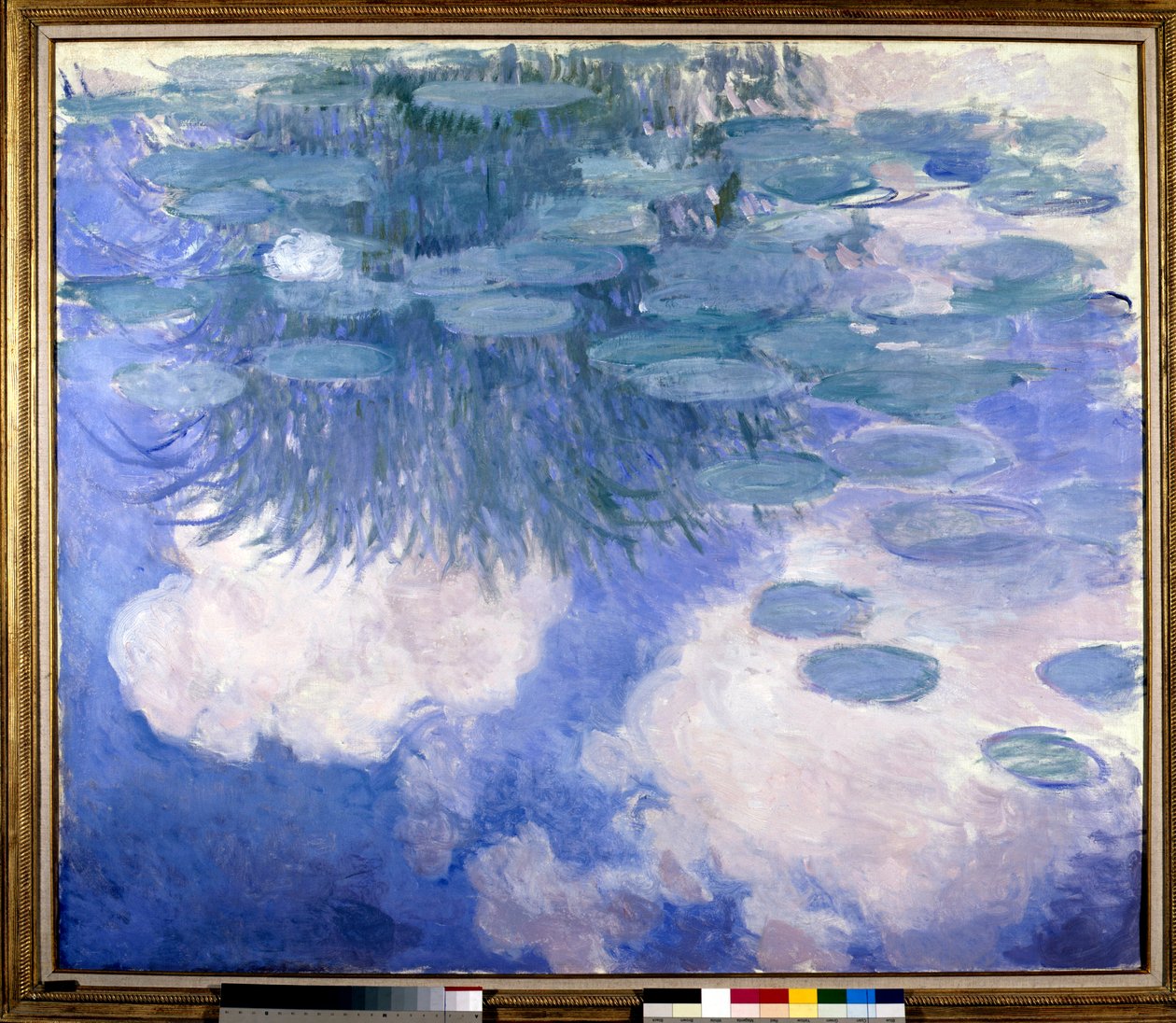 Lilie wodne z efektami chmur, ok. 1914-1917 (olej na płótnie) autorstwa Claude Monet
