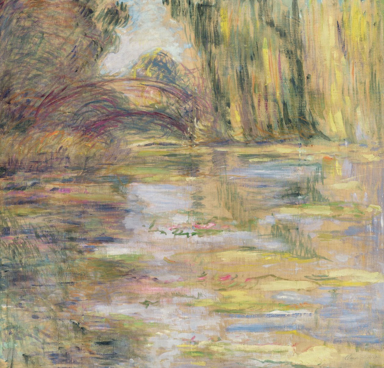 Lilia wodna: most autorstwa Claude Monet