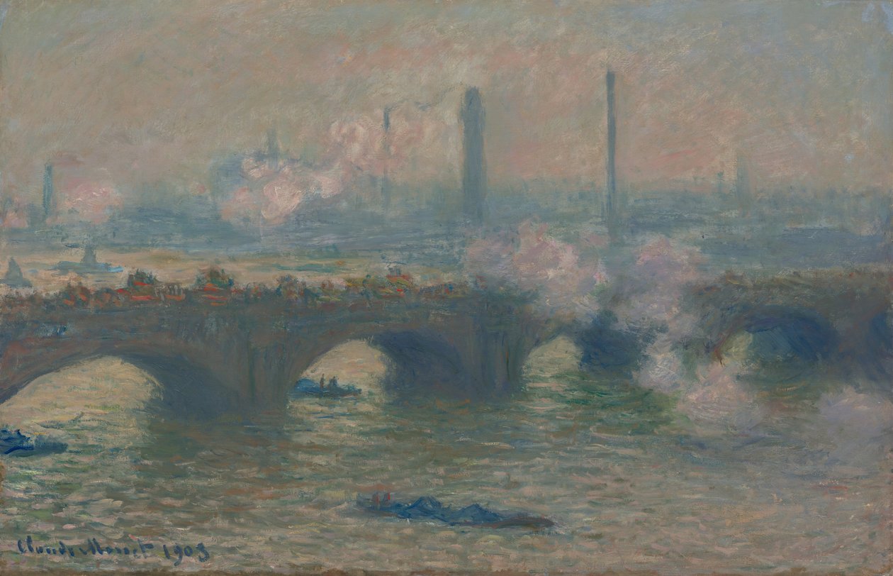 Most Waterloo, Szary Dzień autorstwa Claude Monet