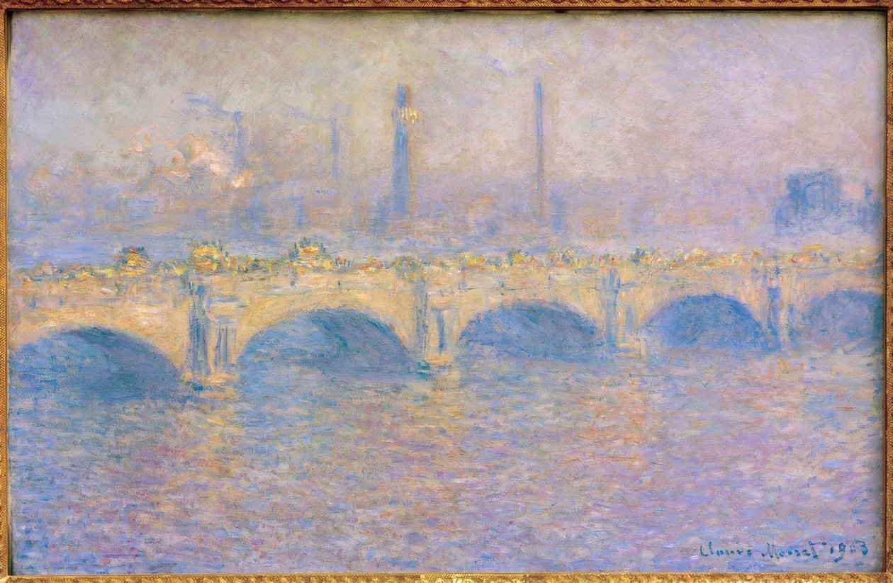 Most Waterloo, efekt słońca (Most Waterloo, Sonne) autorstwa Claude Monet