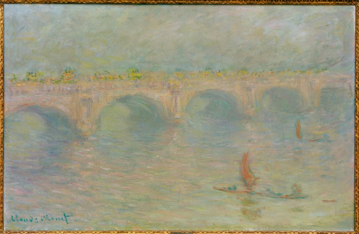 Most Waterloo, efekt słońca (Most Waterloo, Sonne) autorstwa Claude Monet