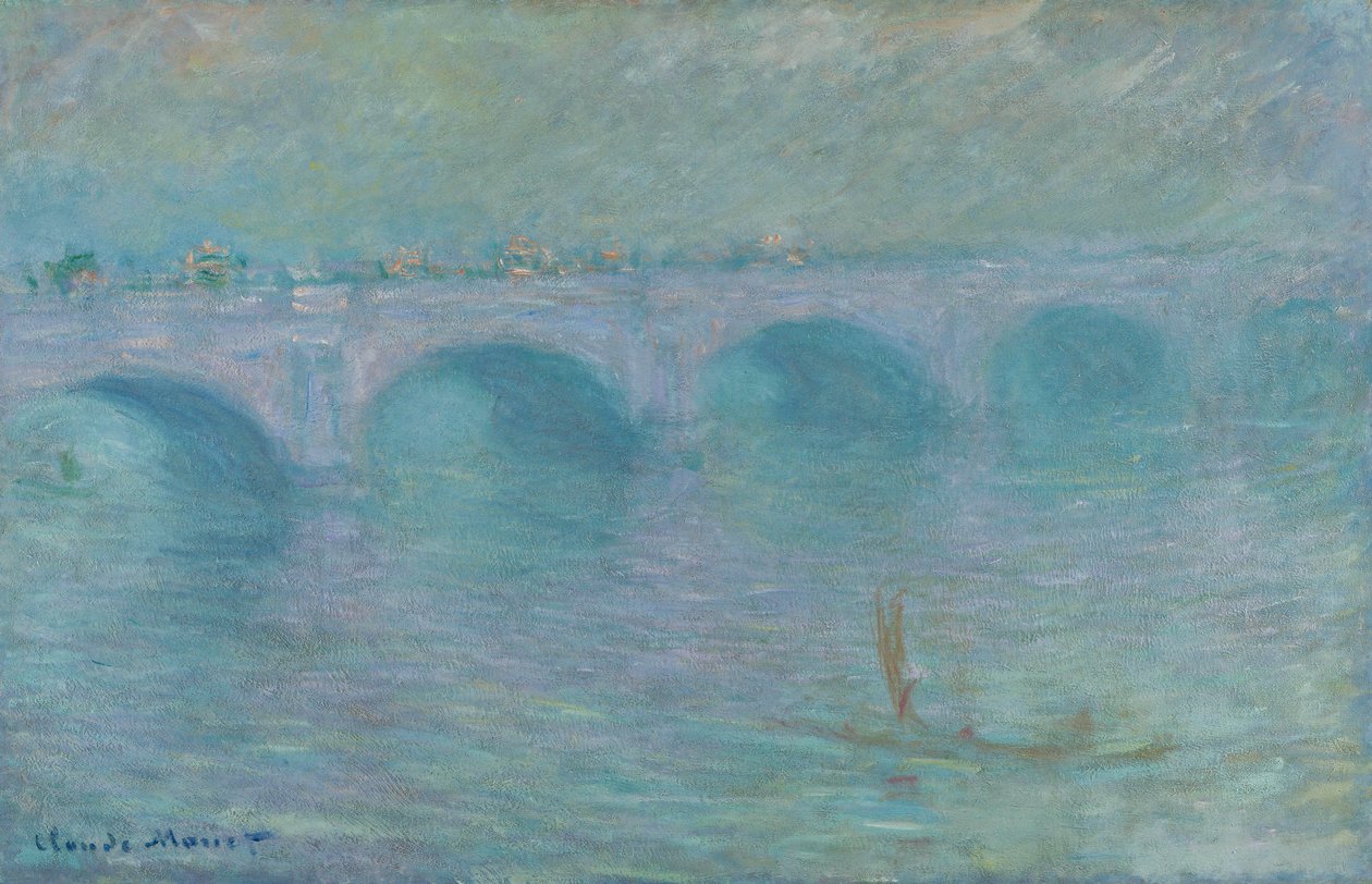 Most Waterloo we mgle, 1903 autorstwa Claude Monet