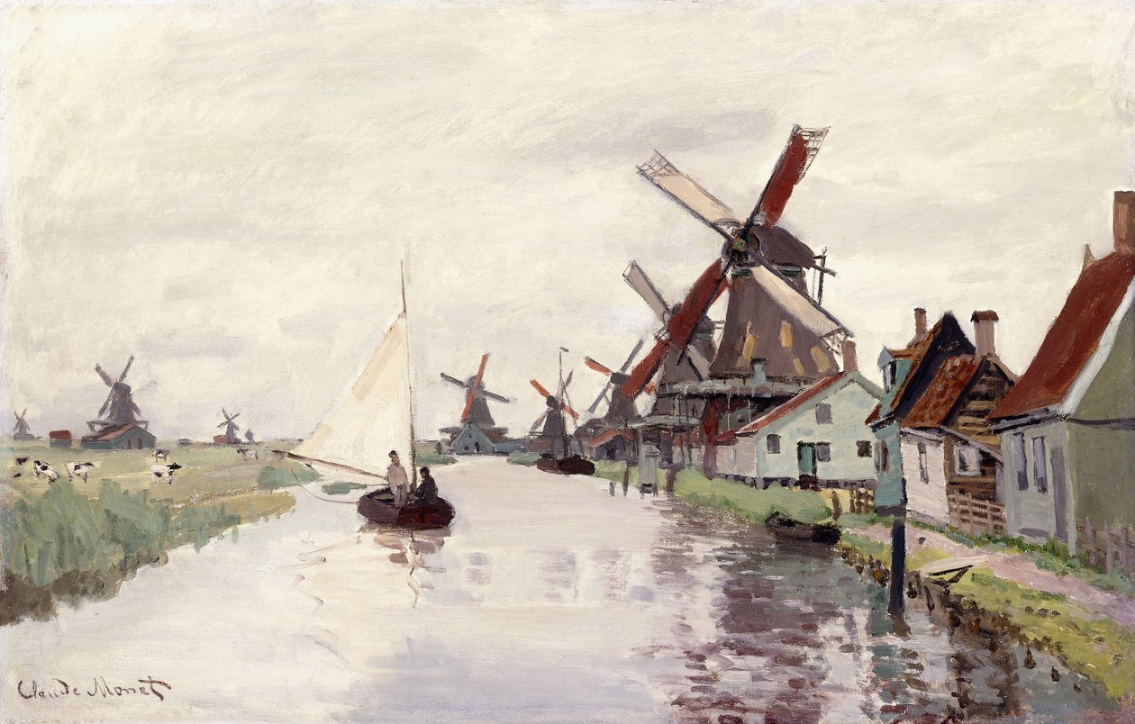 Wiatrak w Holandii, 1871 autorstwa Claude Monet