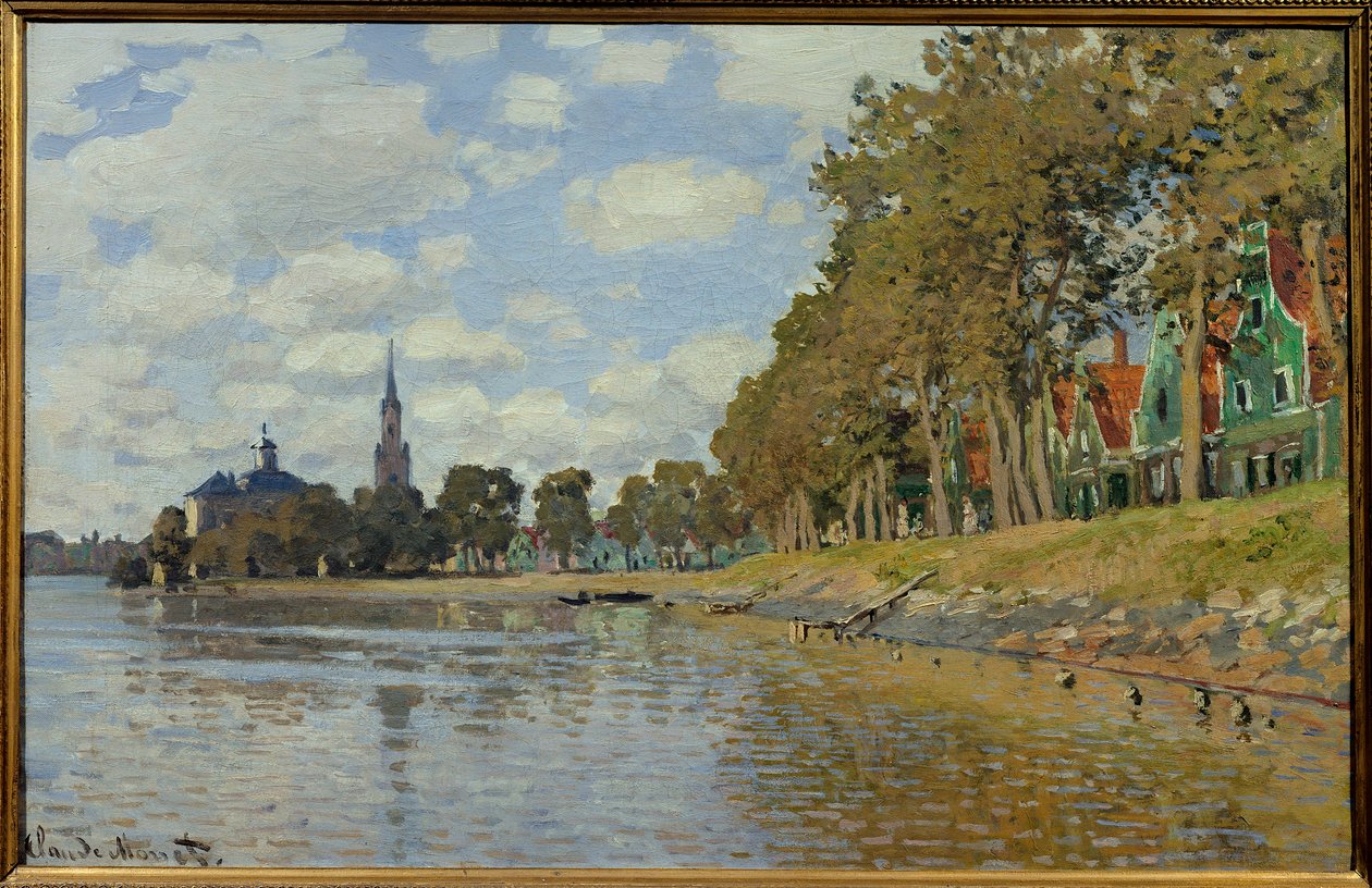 Zaandam. 1871. (0,48 x 0,73 cm) Krajobraz holenderski. Olej na płótnie Claude