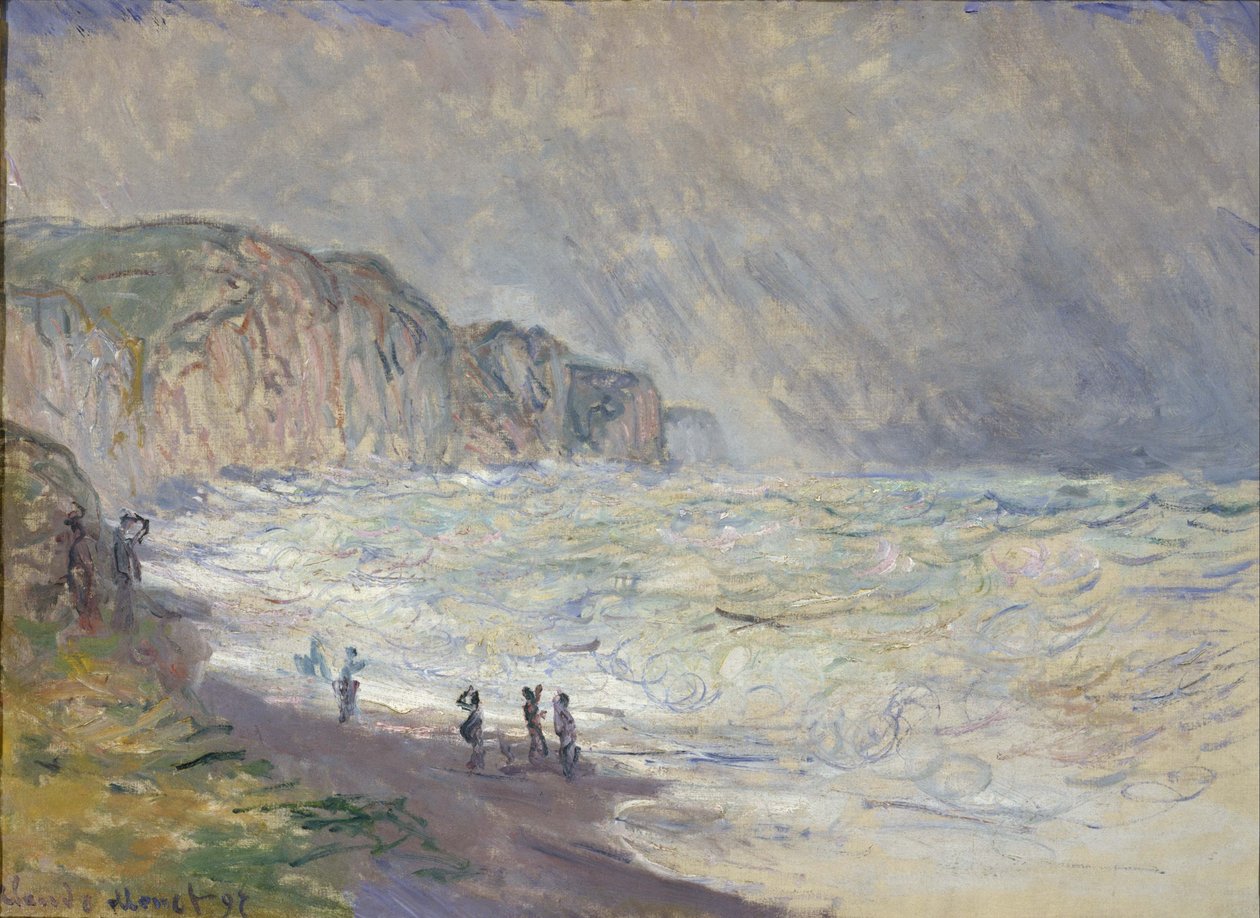Ciężkie morze w Pourville autorstwa Claude Monet