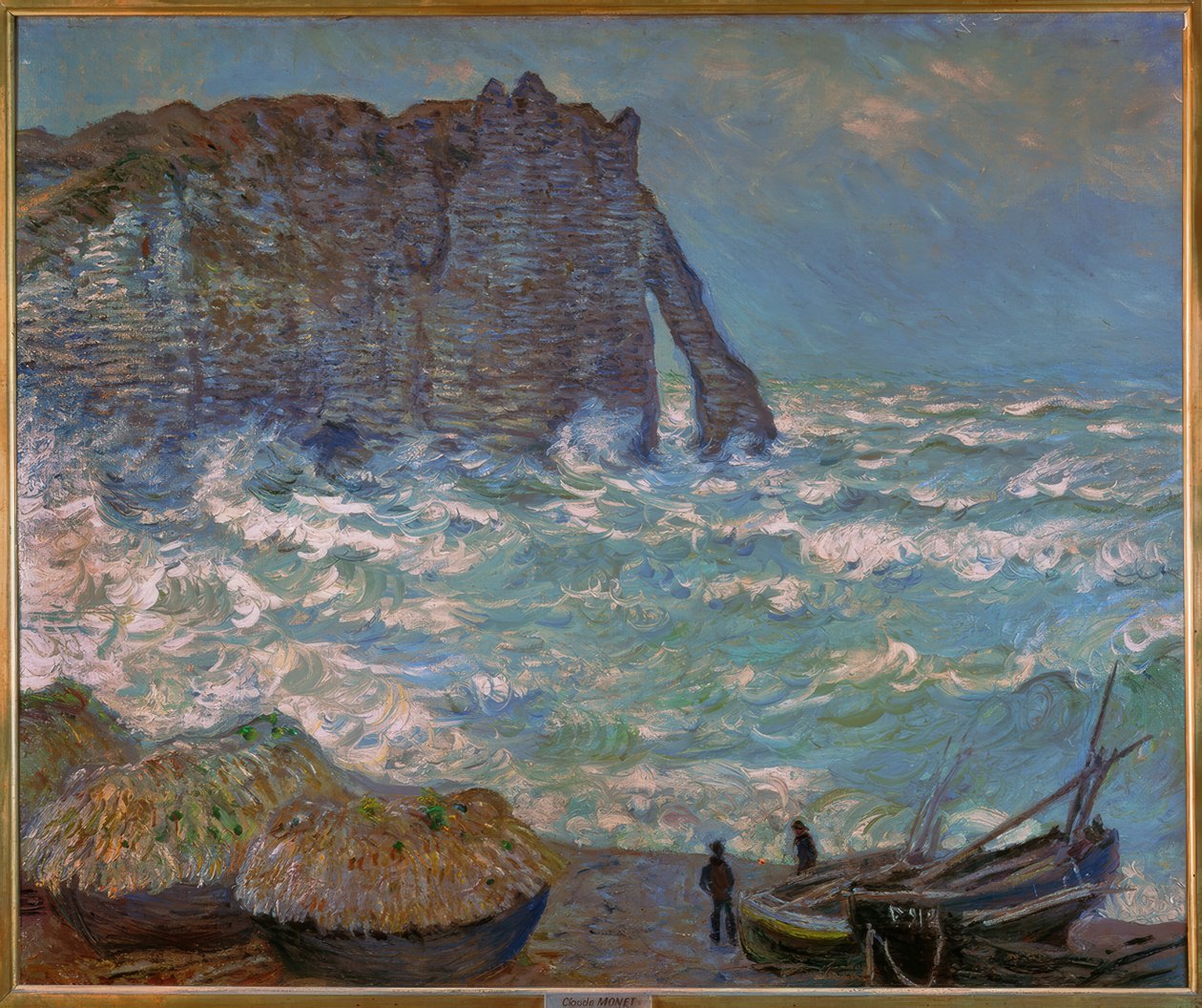 Étretat, wzburzone morze autorstwa Claude Monet