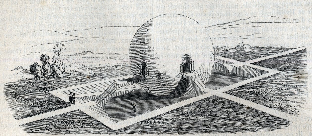 Projekt wartowni rolniczej Claude Nicolas Ledoux (1736-1806). autorstwa Claude Nicolas Ledoux