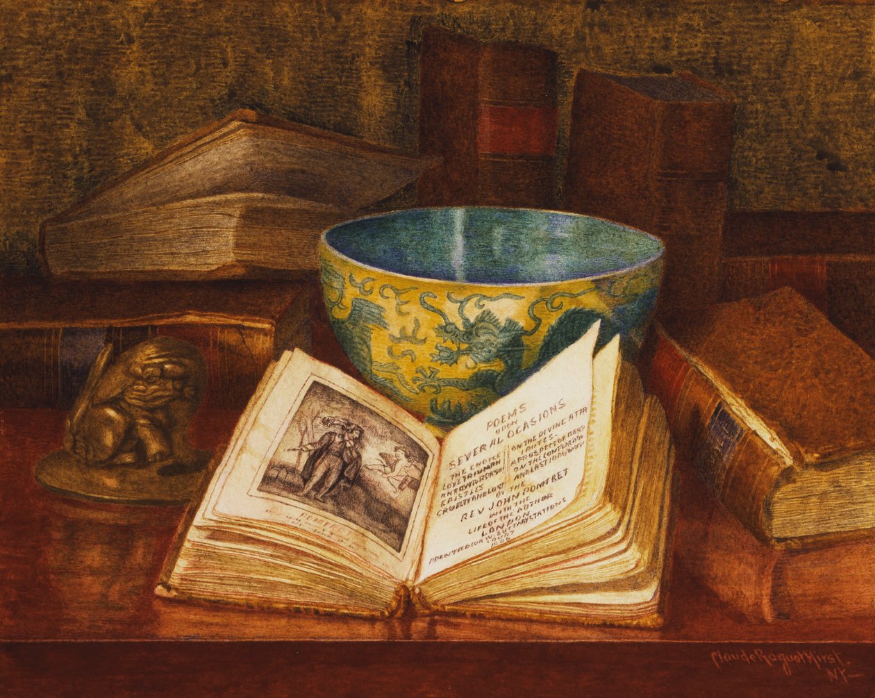 Księga wierszy autorstwa Claude Raguet Hirst