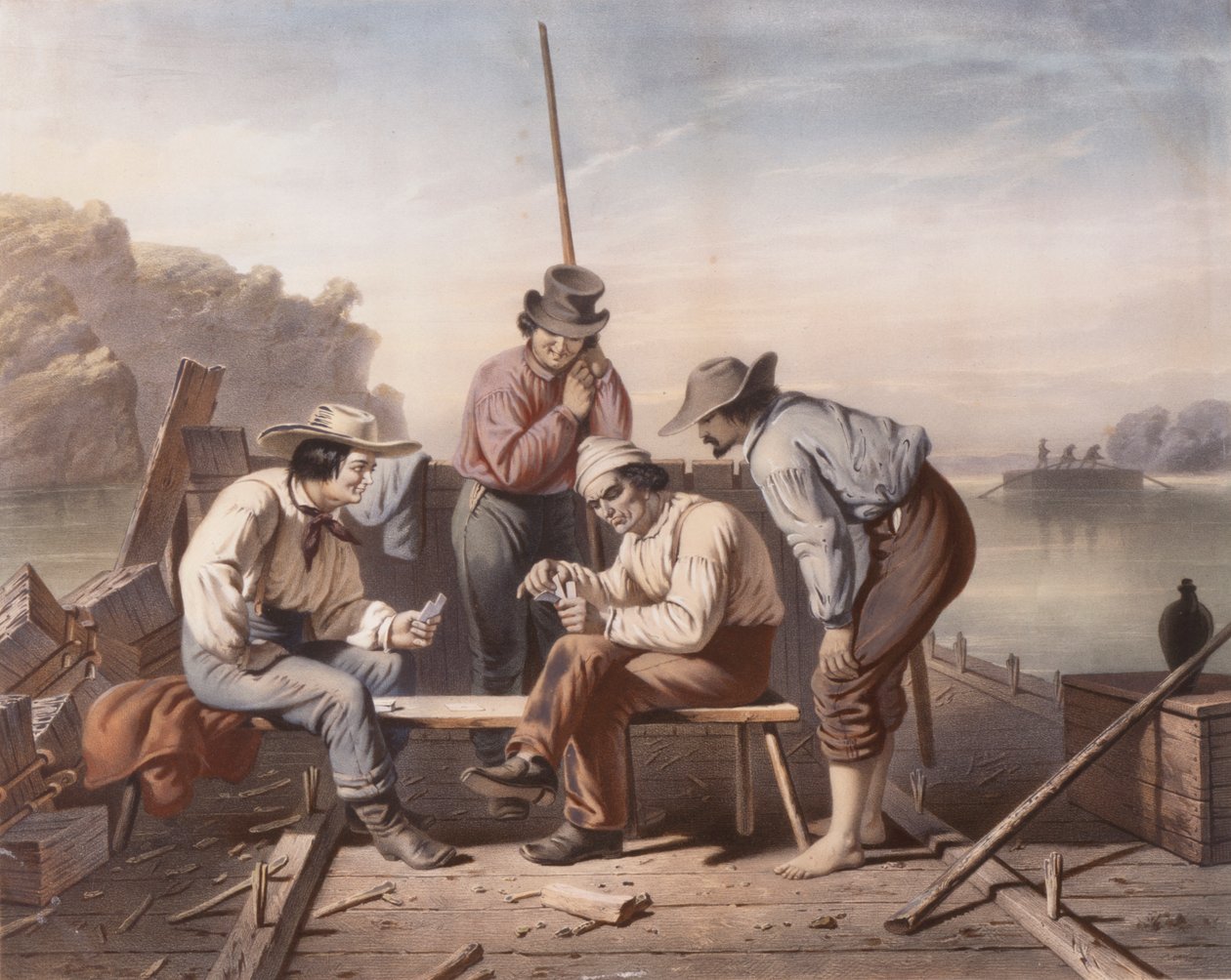 W rozterce, Missisipi flisacy w karty do gry autorstwa Claude Régnier