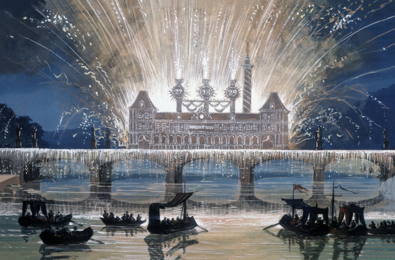 Fireworks, c.1840-1850 (drawing) autorstwa Claude Ruggieri