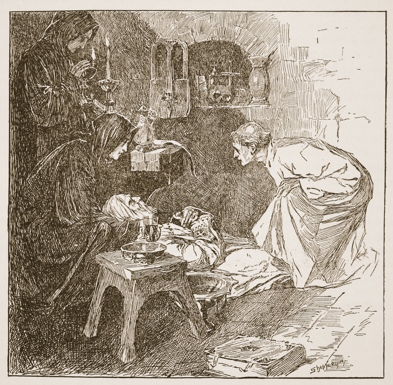 Śmierć Bedy, ilustracja z 