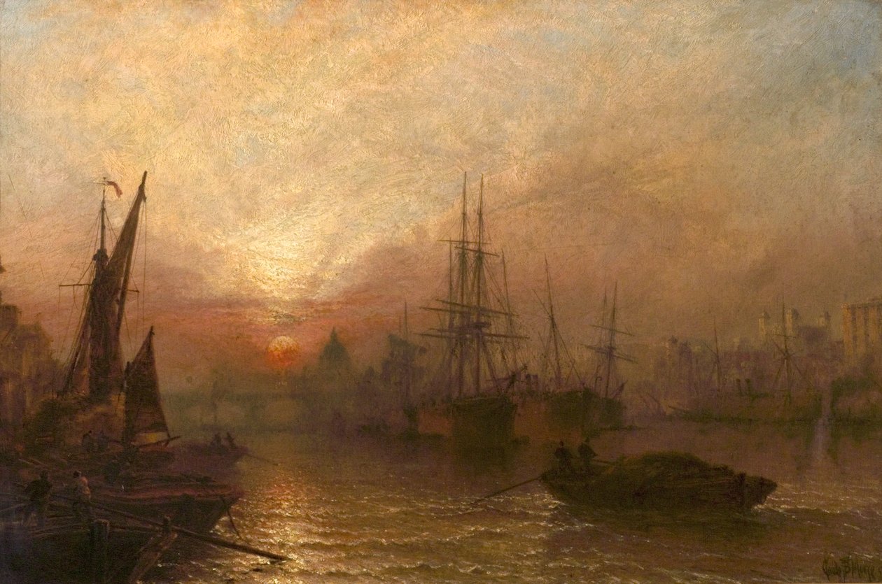 Basen Tamizy, nad Cichą Autostradą Londynu, 1890 autorstwa Claude T. Stanfield Moore