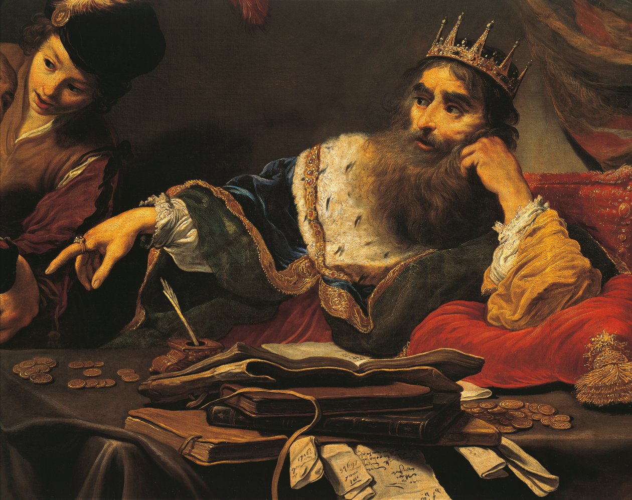 Krezus otrzymujący hołd od Lidyjczyków, Claude Vignon (1593-1670), olej na płótnie autorstwa Claude Vignon