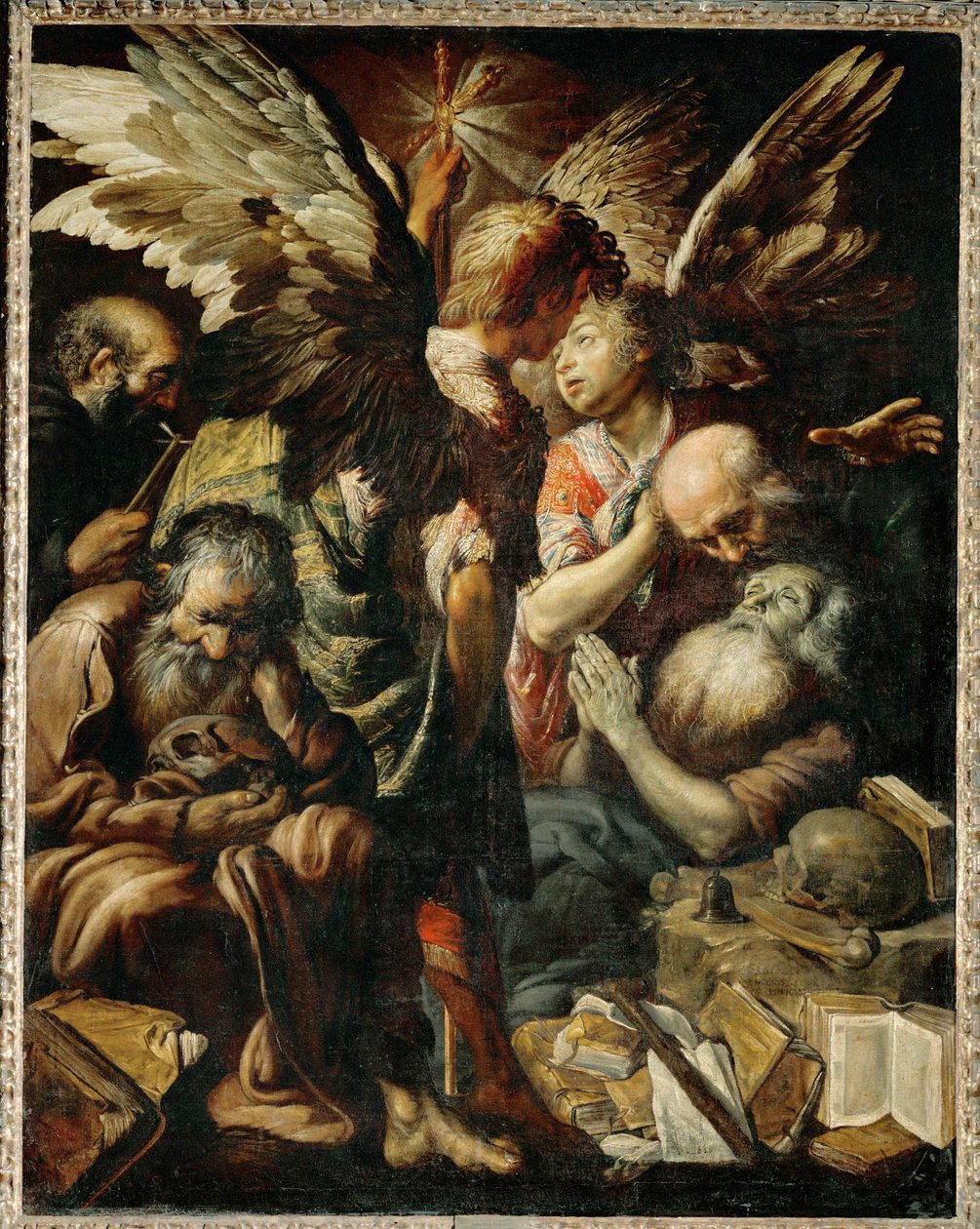 La mort de Saint Antoine - Śmierć świętego Antoniego z Padwy ... autorstwa Claude Vignon