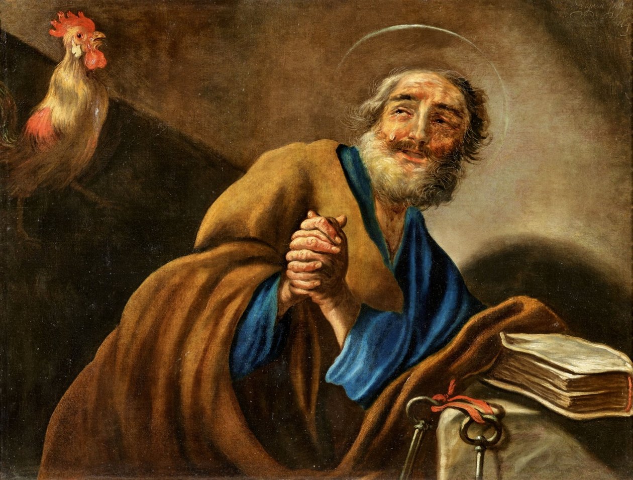 Skruszony Święty Piotr autorstwa Claude Vignon
