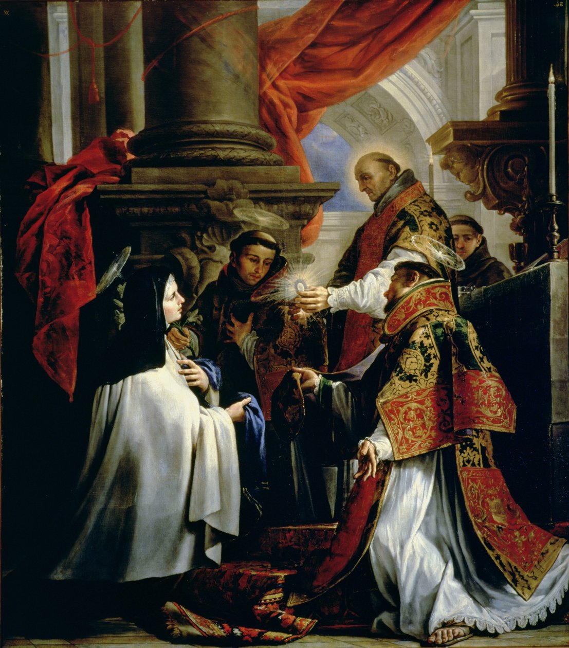Komunia św. Teresy z Avili (1515-82) ok. 1670 autorstwa Claudio Coello