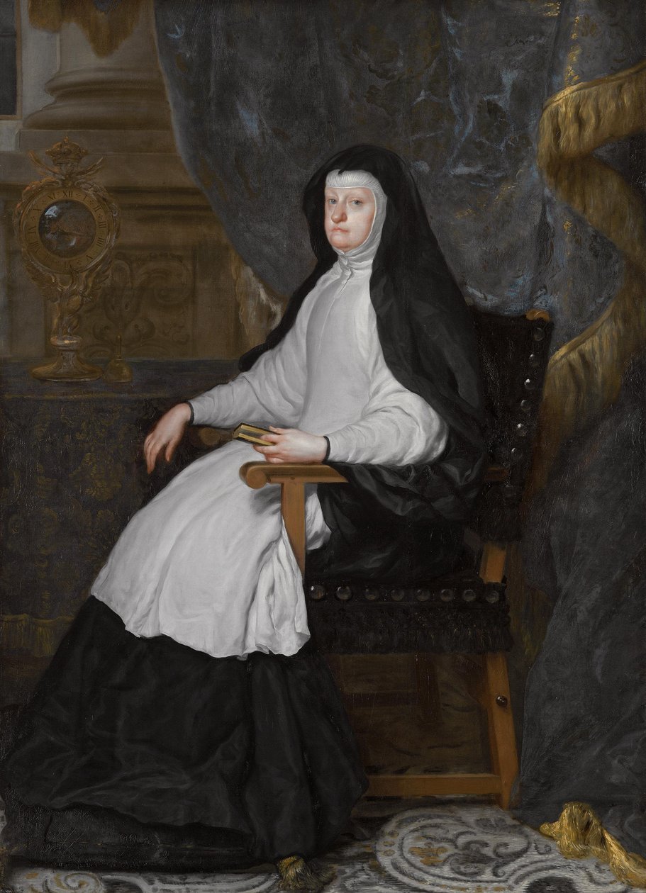 Maria Anna von Österreich, Gemahlin König Philipps IV von Spanien, als Witwe Maria Austriacka, małżonka króla Hiszpanii Filipa IV, jako wdowa autorstwa Claudio Coello
