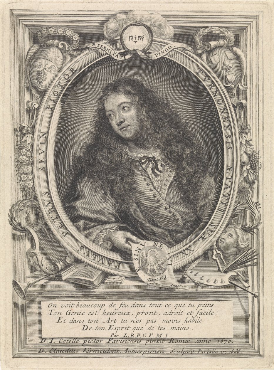 Portret malarza Petrusa Paulusa Sevina z Tours autorstwa Claudius Vermeulen