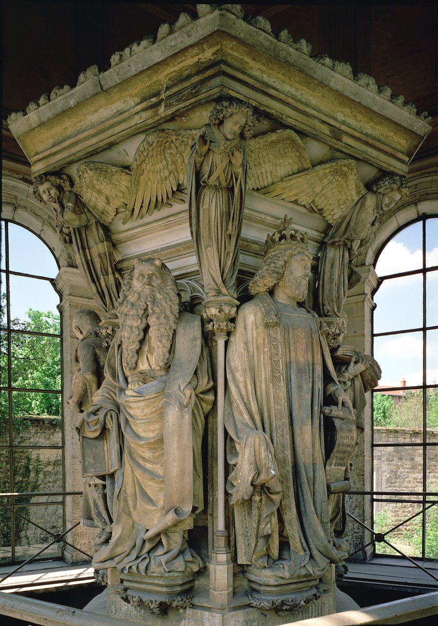 Studnia Mojżesza, Dawida i Mojżesza, 1395-1404 autorstwa Claus and Malouel, Jean Sluter