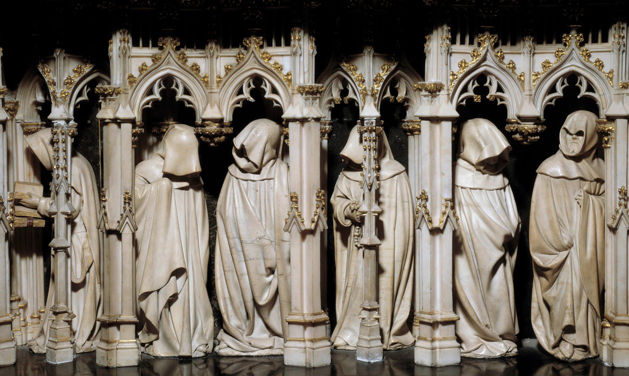 Pokutnicy grobu Filipa Hardego (1342-1404) Rzeźba Mikołaja Slutera (1350-1406) XV wiek. Dijon, Muzeum Sztuk Pięknych autorstwa Claus Sluter