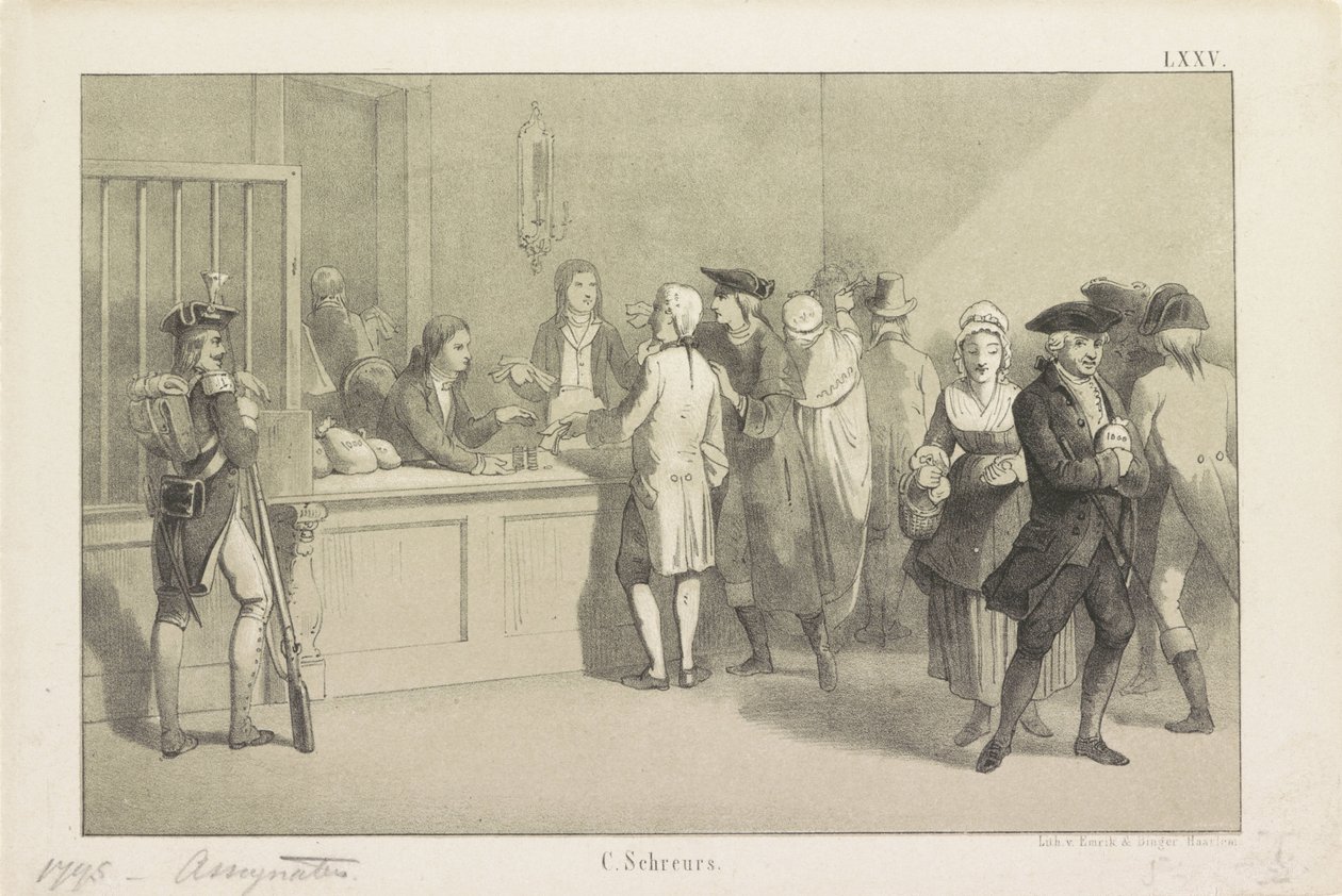 Wypłata cesjonariuszy, 1795 autorstwa Clemens Prosper Schreurs