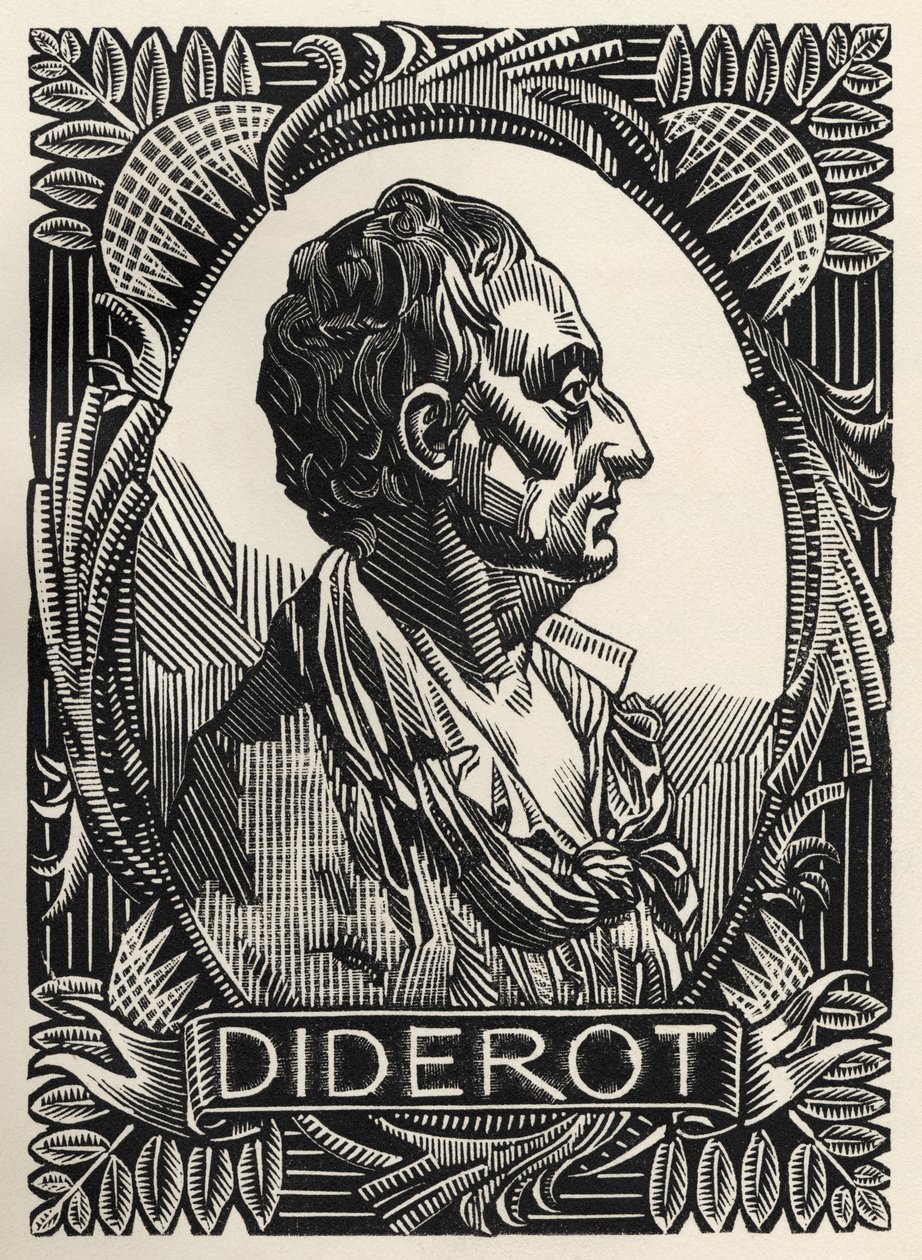 Denis Diderot (rycina) autorstwa Clement Serveau