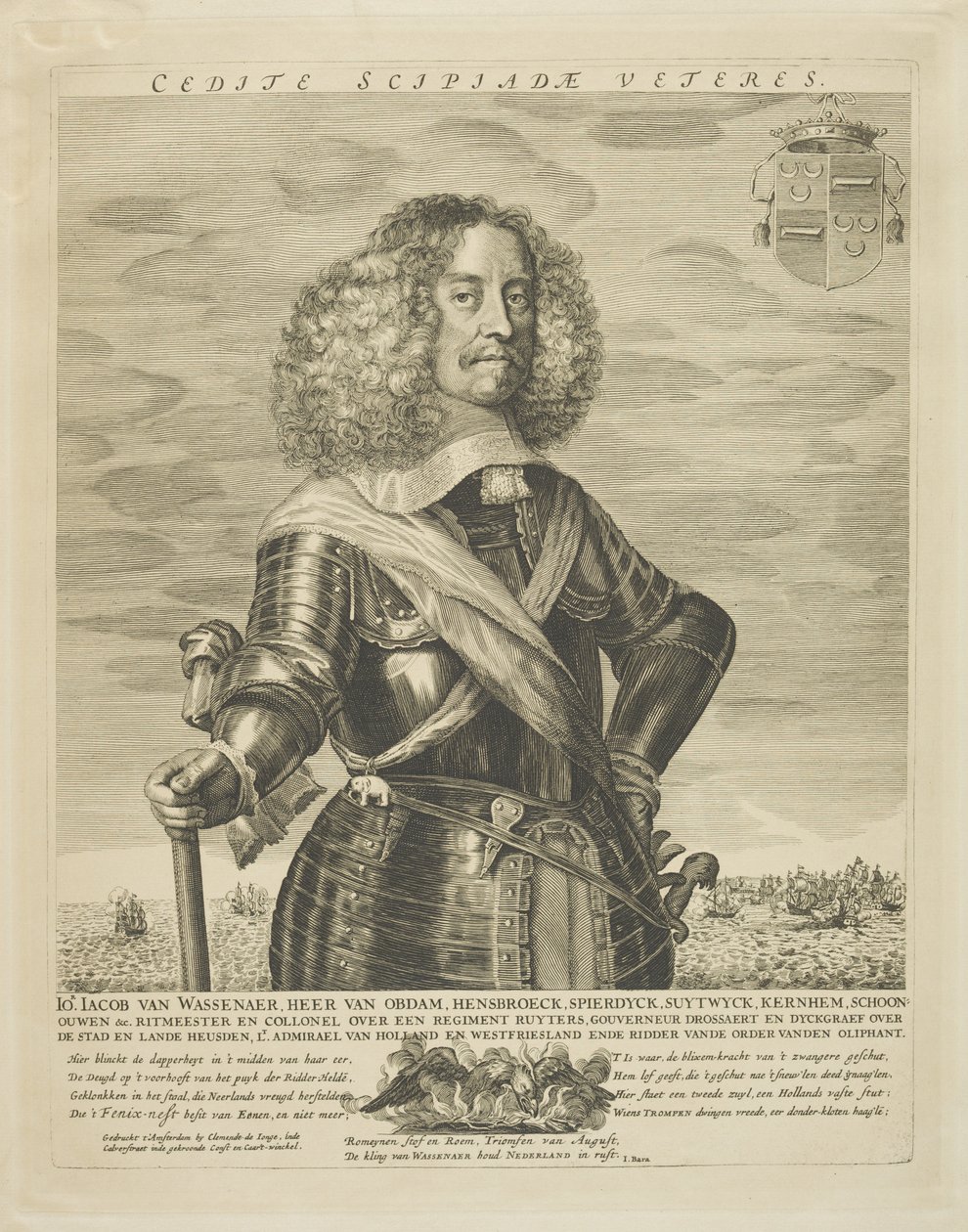 Jacob van Wassanaer, koniec XVII wieku (rycina) autorstwa Clement de Jonghe