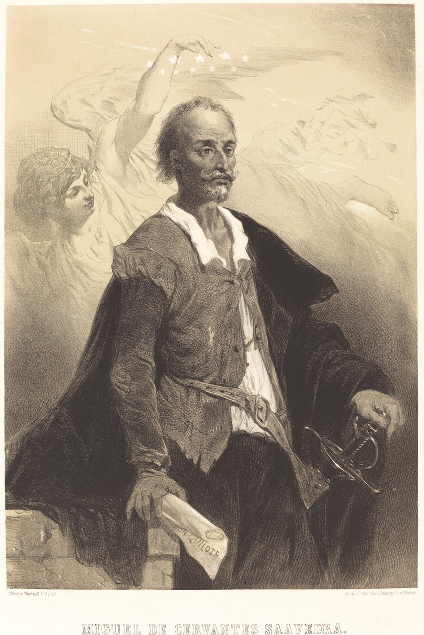 Miguel de Cervantes Saavedra autorstwa Célestin Nanteuil