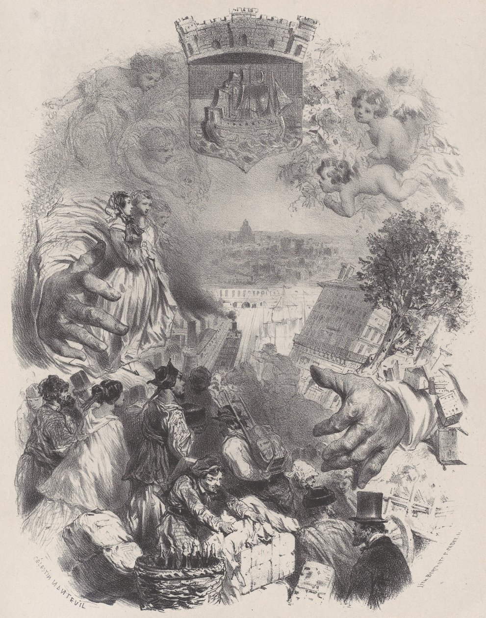 Strona tytułowa dla artystów starożytnych i współczesnych, tom. IX, ca. 1848-62. autorstwa Célestin Nanteuil