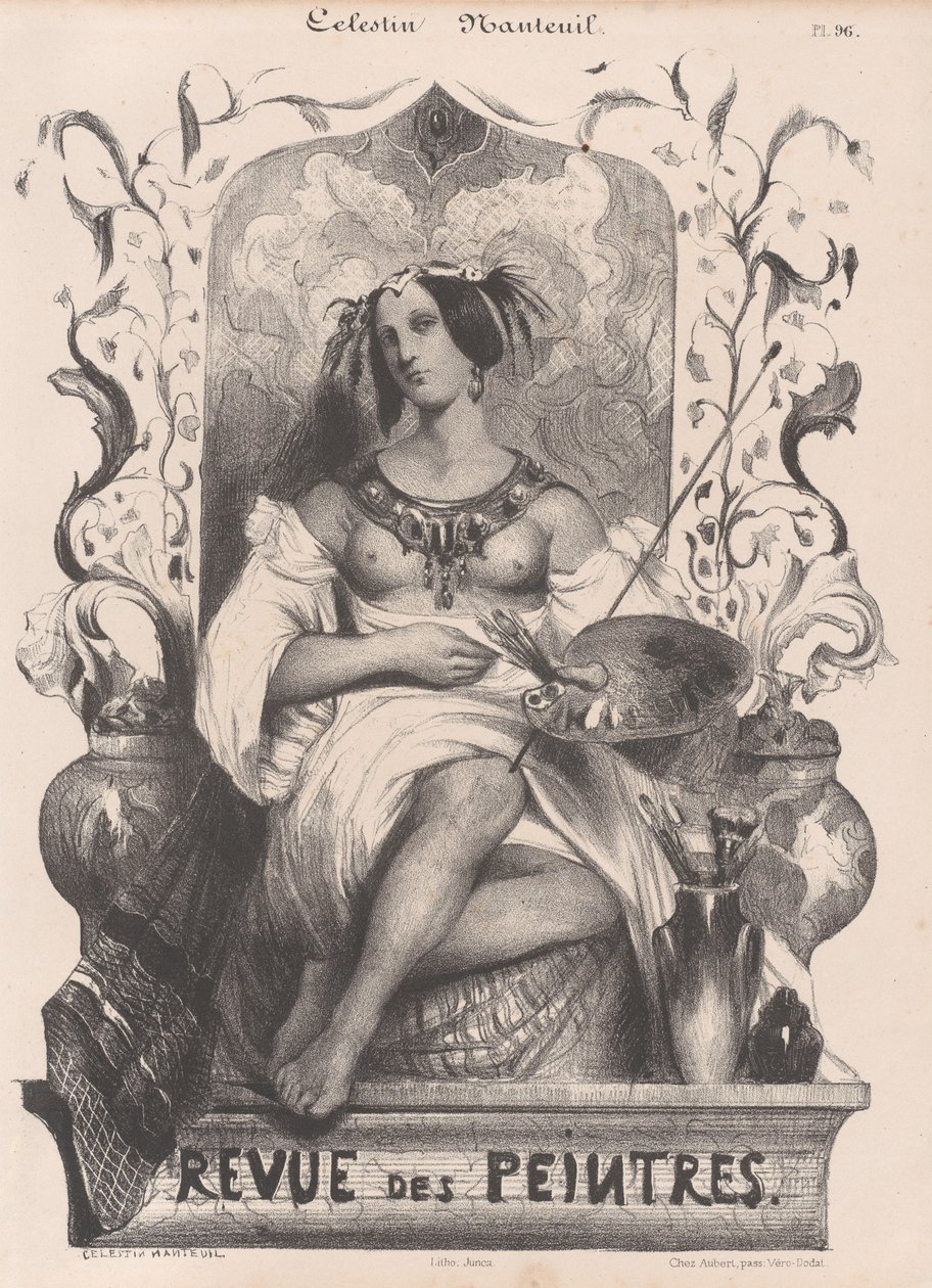 Strona tytułowa dla Revue de Peintres, 1835. autorstwa Célestin Nanteuil