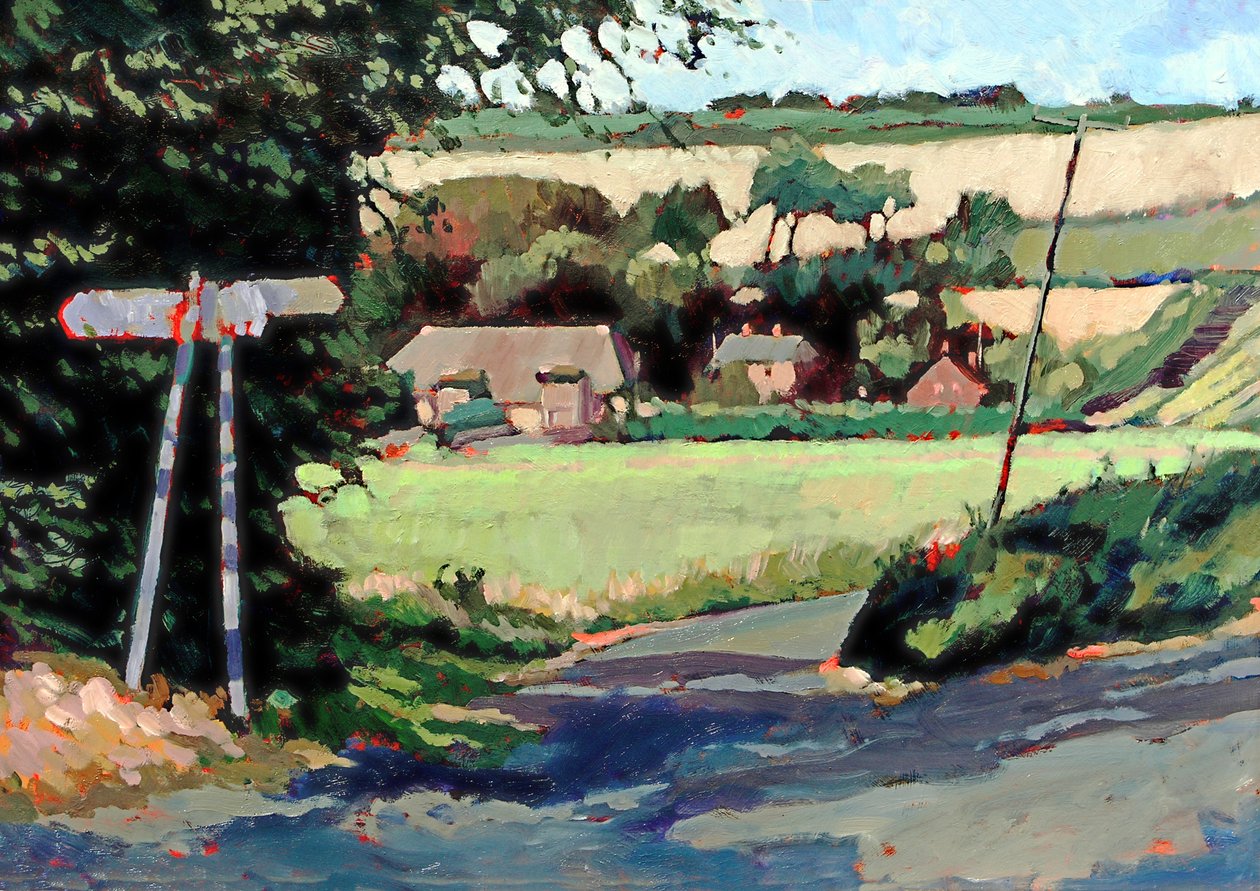 Kent Landscape Ripple, 2007 (akryl na płycie) autorstwa Clive Metcalfe