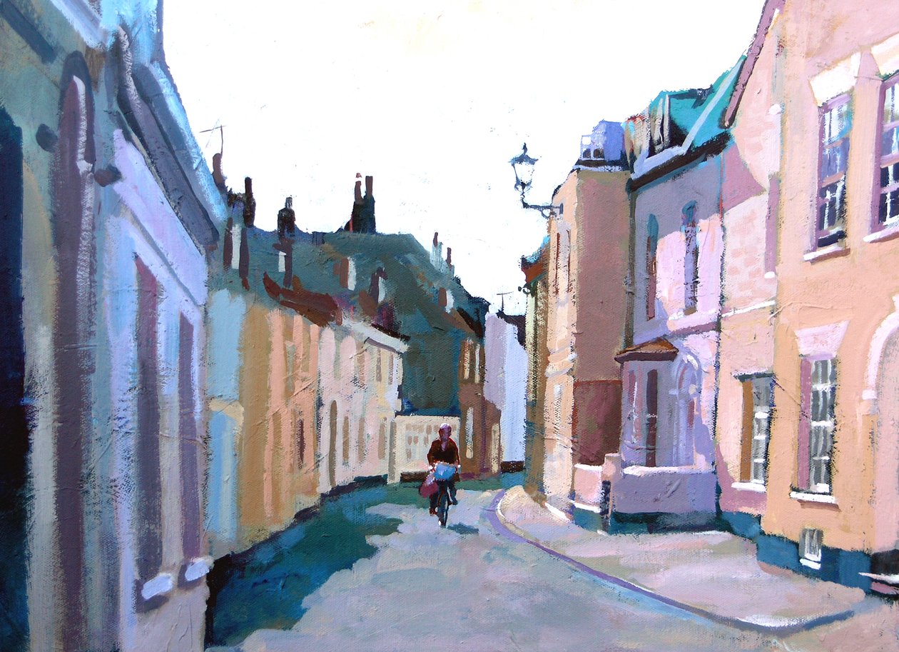 Middle St, Deal, 2007 (akryl na płycie) autorstwa Clive Metcalfe