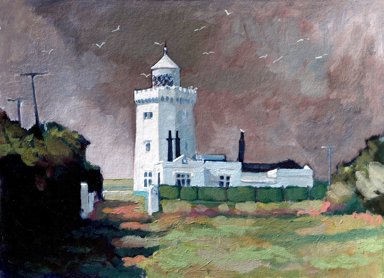 South Forelands, 2007 (akryl na pokładzie) autorstwa Clive Metcalfe