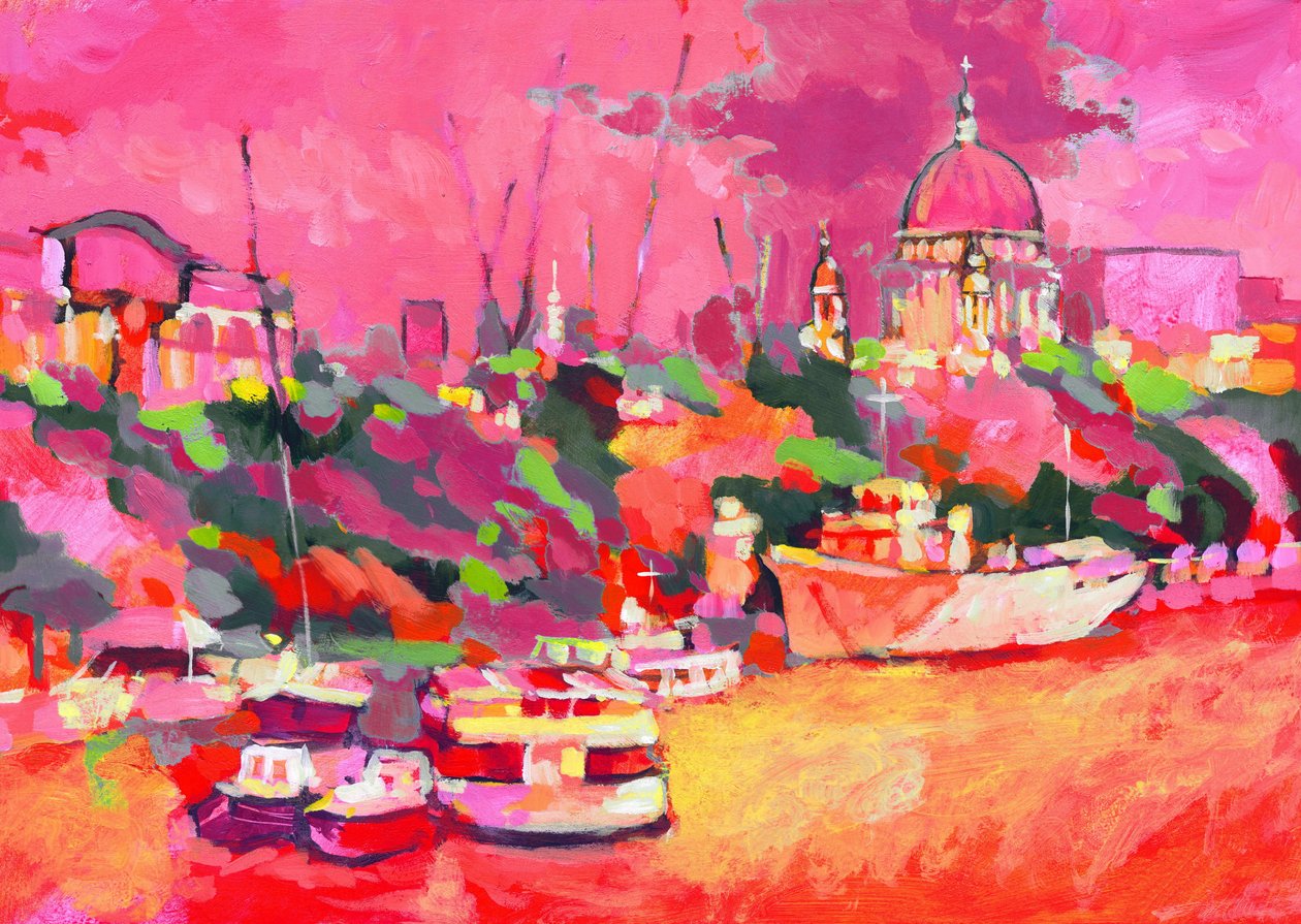 St Pauls Colour, 2007 (akryl na płycie) autorstwa Clive Metcalfe