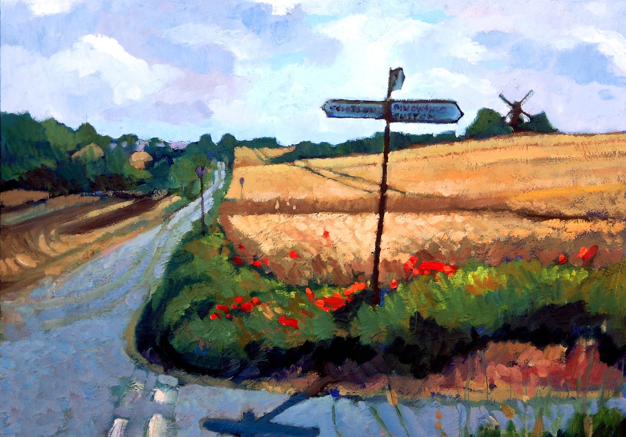 Wiatrak, 2007 (akryl na pokładzie) autorstwa Clive Metcalfe