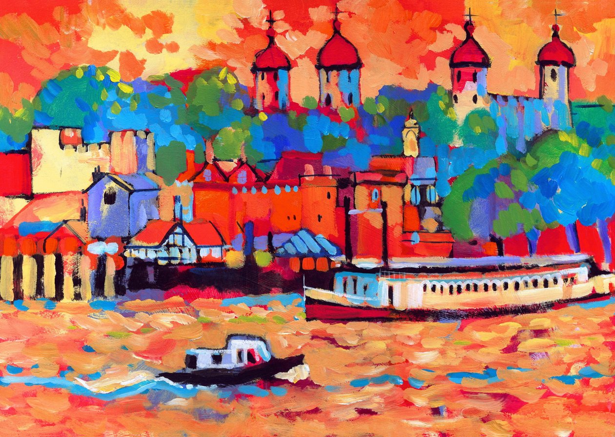 Kolor The Tower, 2007 (akryl na płycie) autorstwa Clive Metcalfe