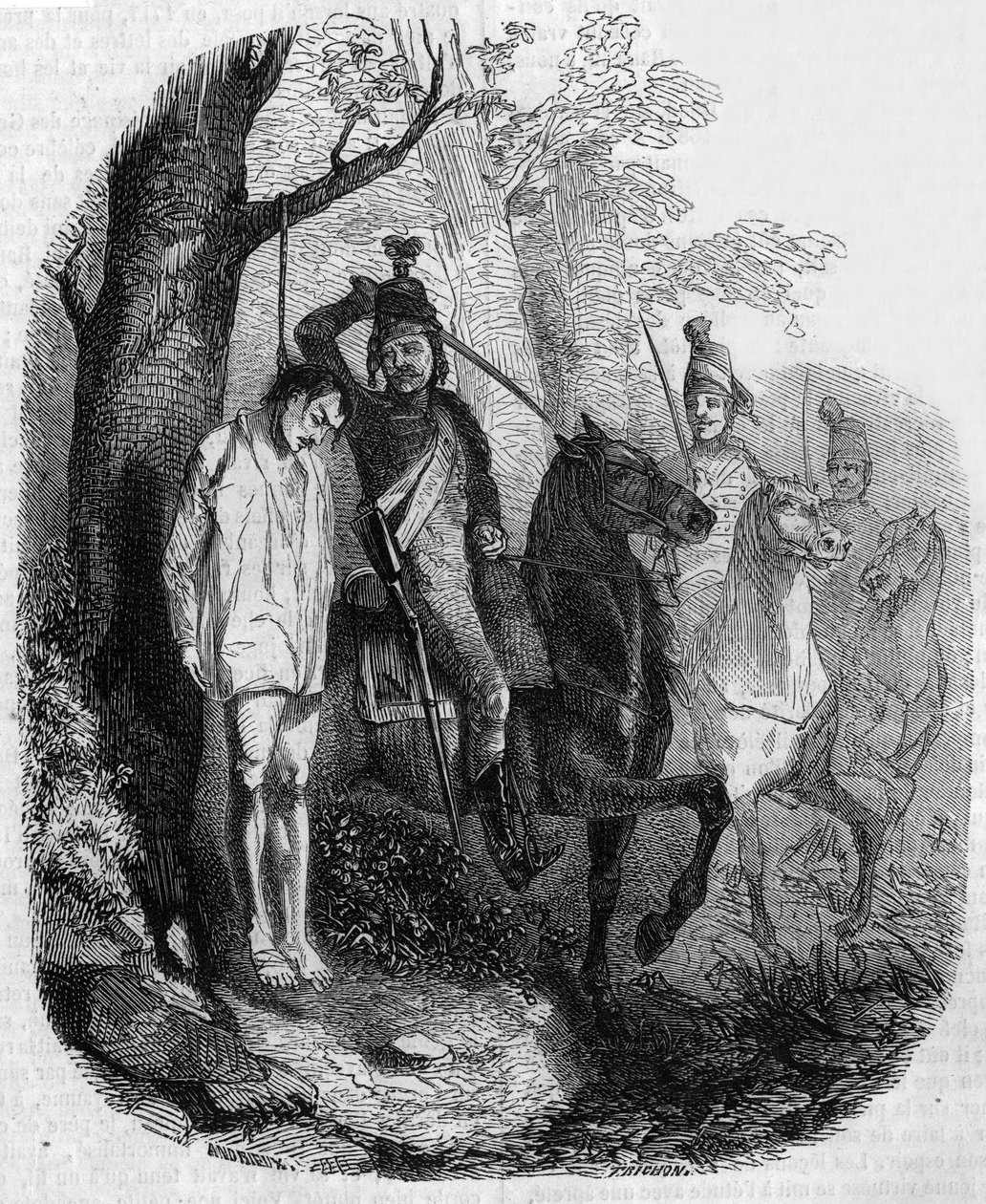 Claude Rameau zabity przez huzarów autorstwa Clément Auguste Andrieux