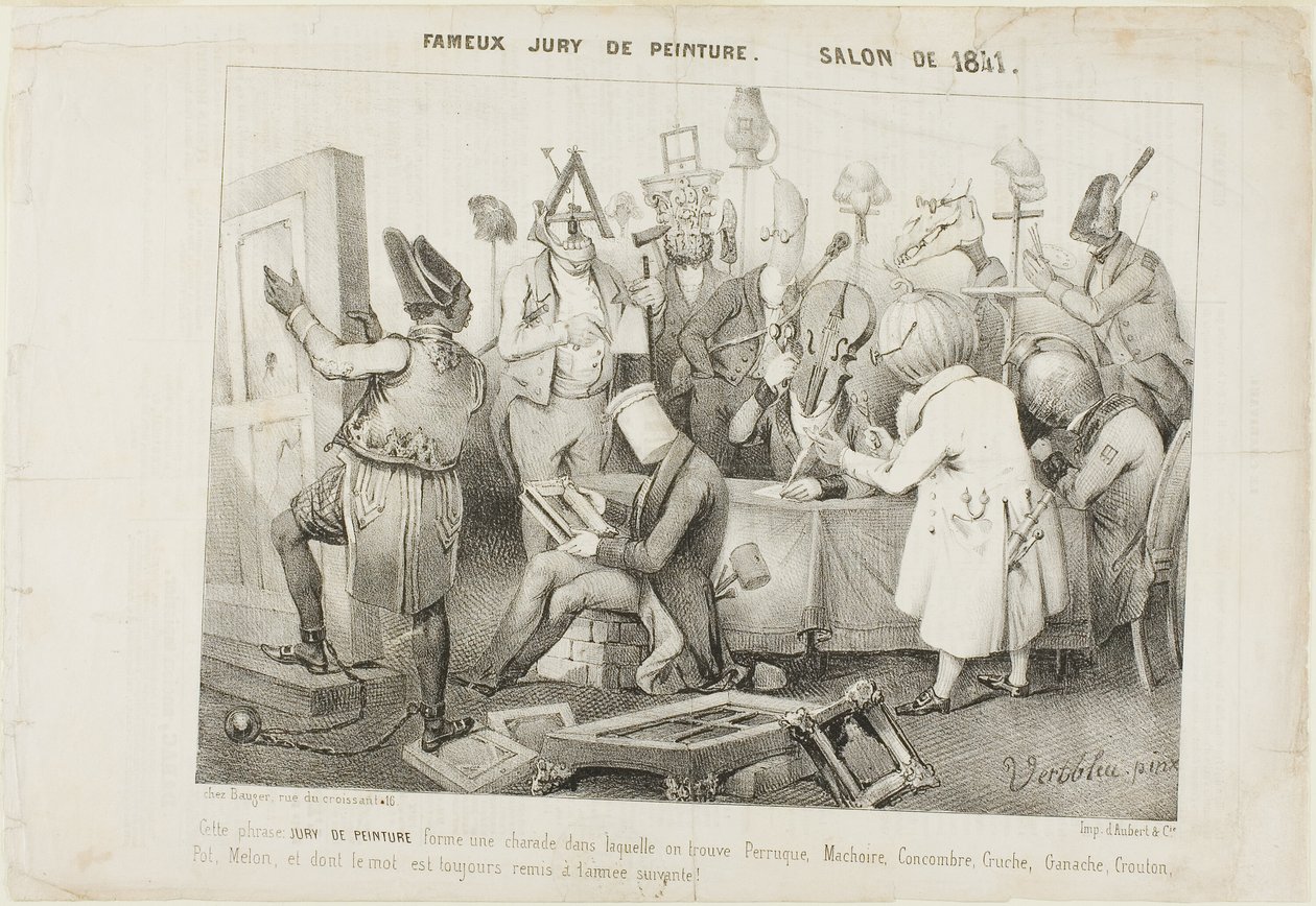 Słynne jury malarskie. Salon z 1841 r. autorstwa Clément Pruche