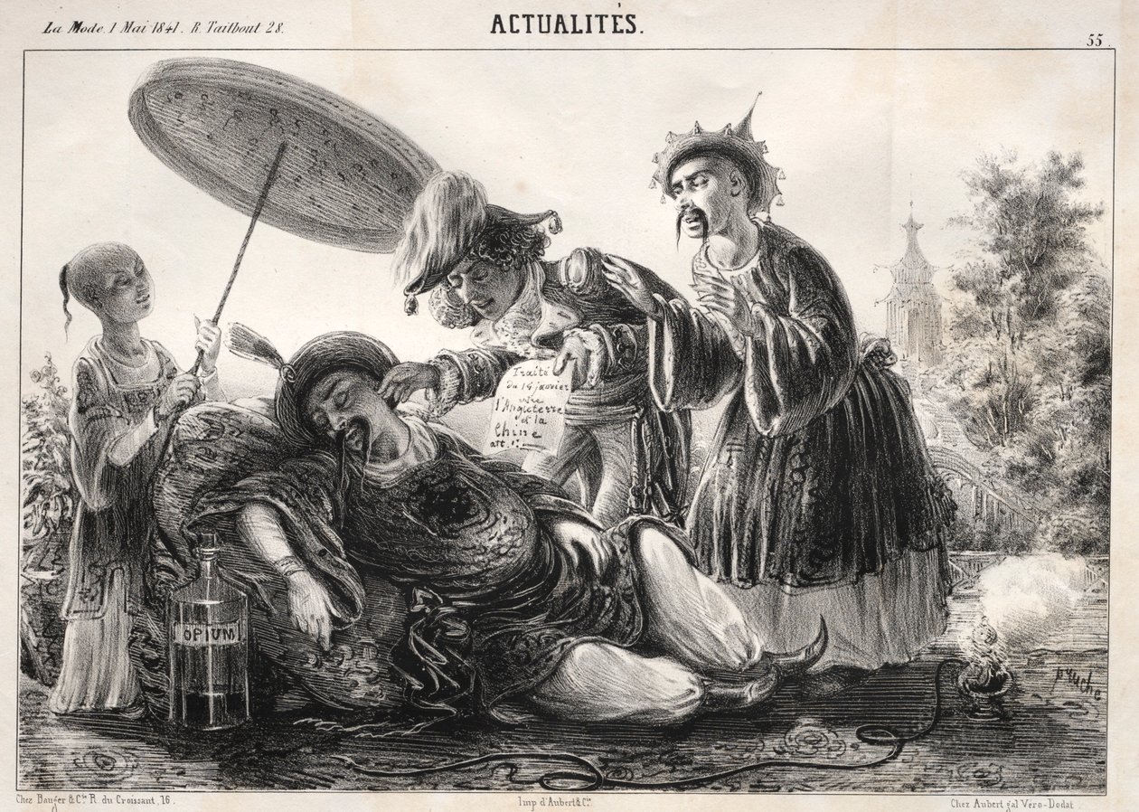 Wiadomości: -- Powiedz tak! Więc powiedz! niebiański cesarz ...., 1841. autorstwa Clémente Pruche