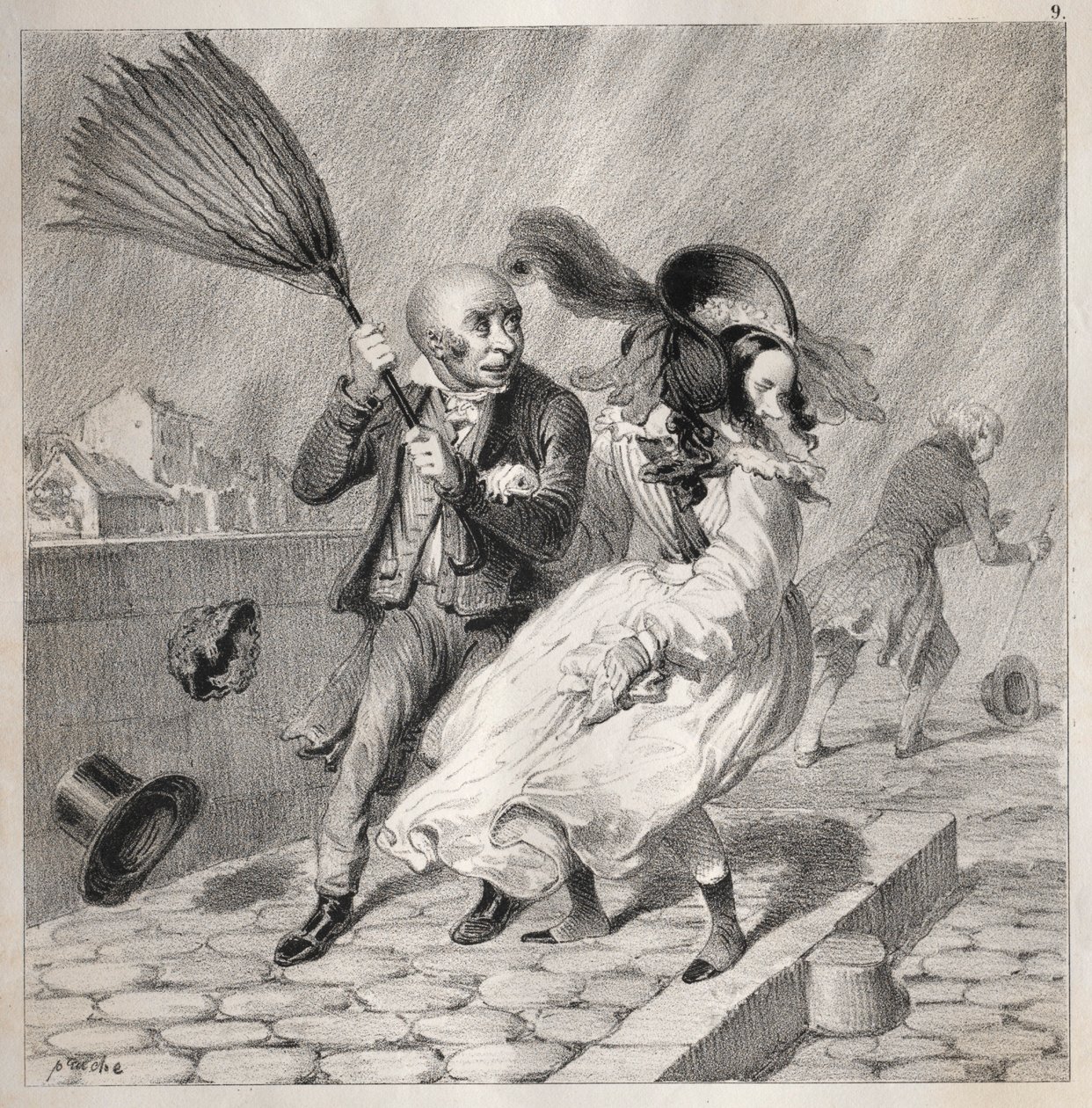 Bambochades: Czy widzisz, że mój barometr jest przy dobrej pogodzie!...to bogaty czas na..., 1841. autorstwa Clémente Pruche