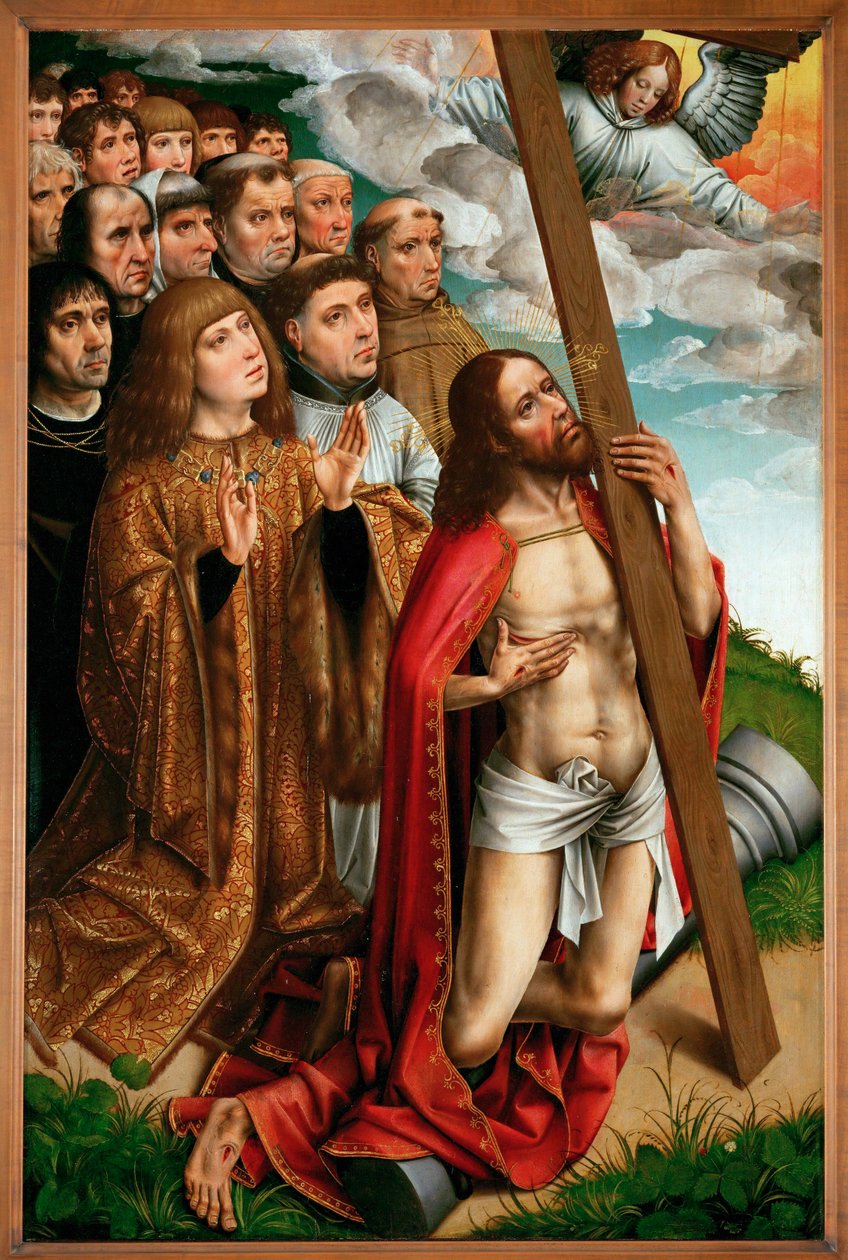 Chrystus wstawiający się za Filipem Przystojnym, królem
Kastylii ... autorstwa Colijn de Coter