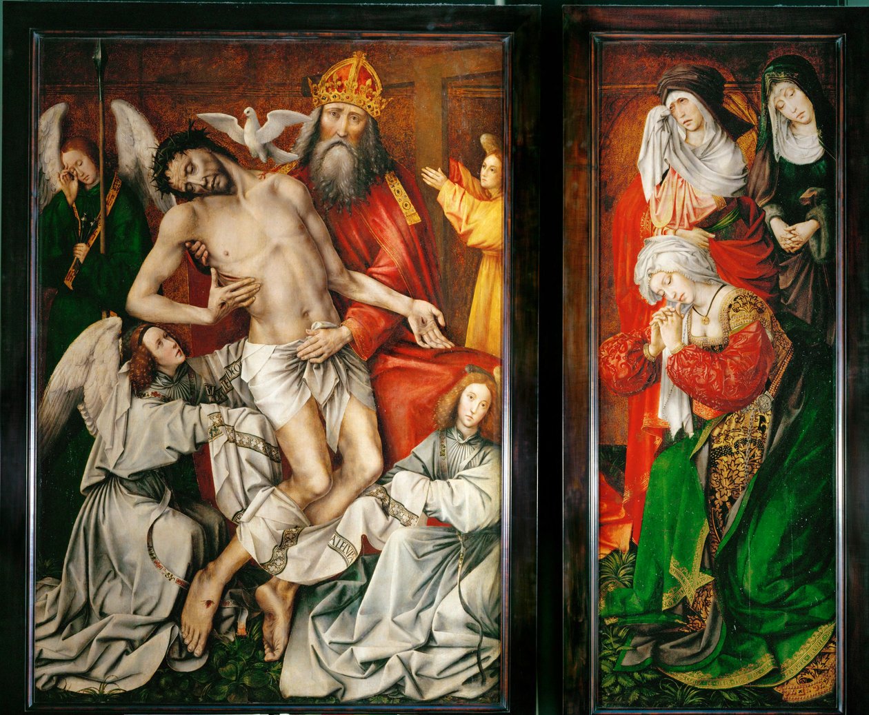 Le Trone de Grace - Bóg Ojciec, Chrystus, Duch Święty i aniołowie ... autorstwa Colijn de Coter