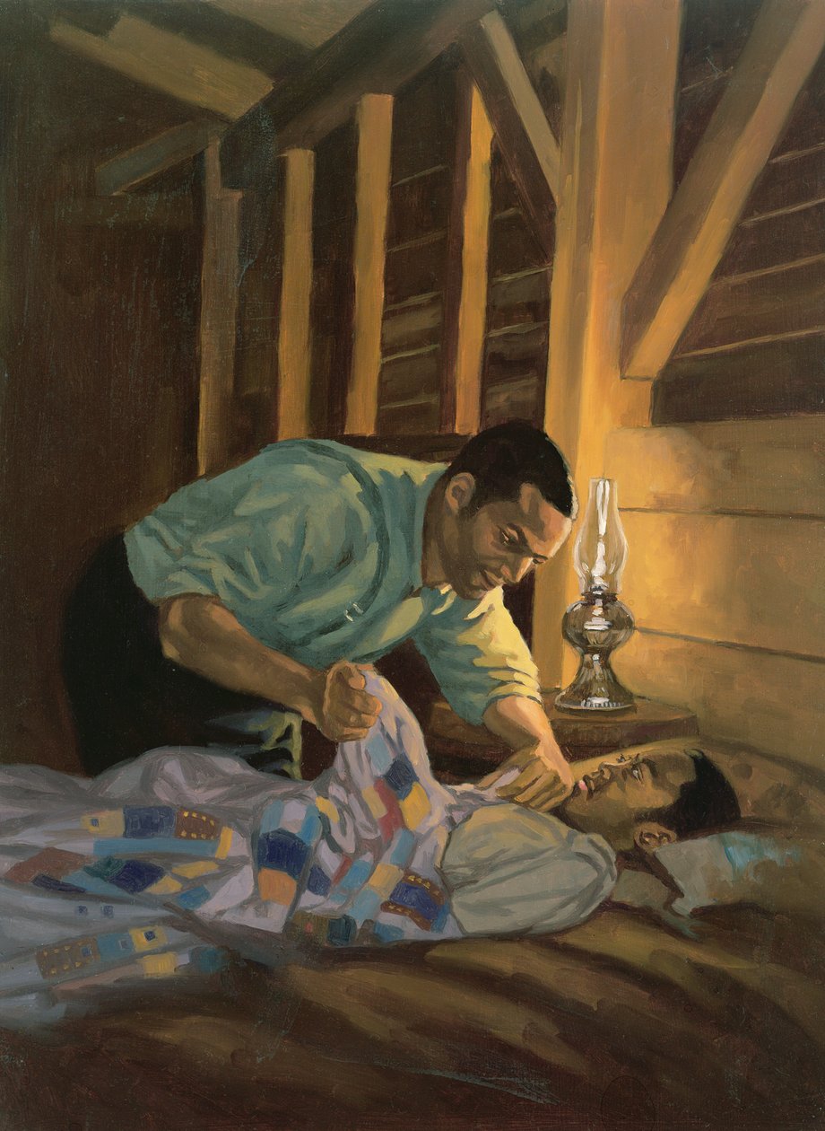 Kolorowe dobranocki, 2003 (olej i akryl na desce) autorstwa Colin Bootman