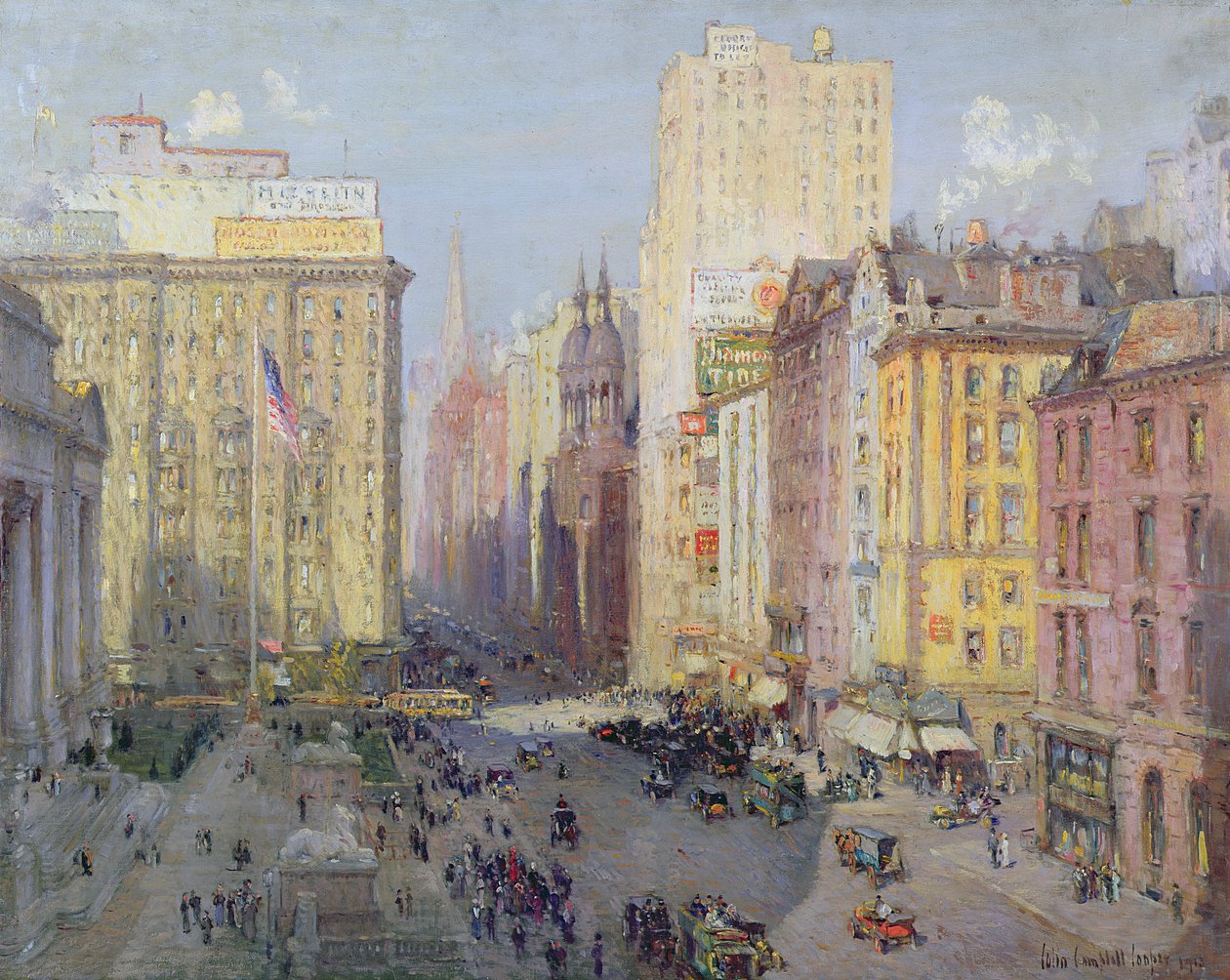 Piąta Aleja, Nowy Jork, 1913 autorstwa Colin Campbell Cooper