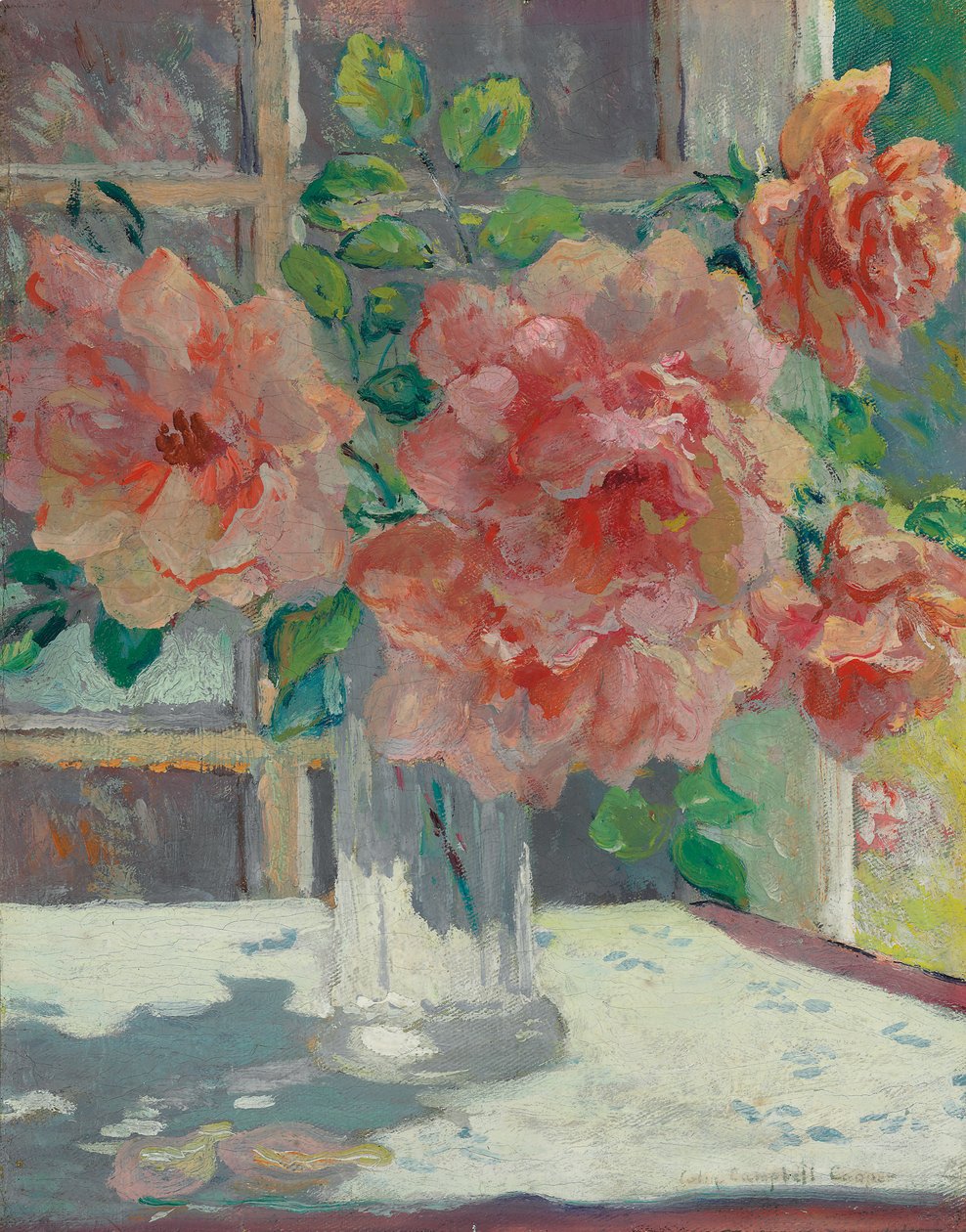 Róże (olej na płótnie) autorstwa Colin Campbell Cooper